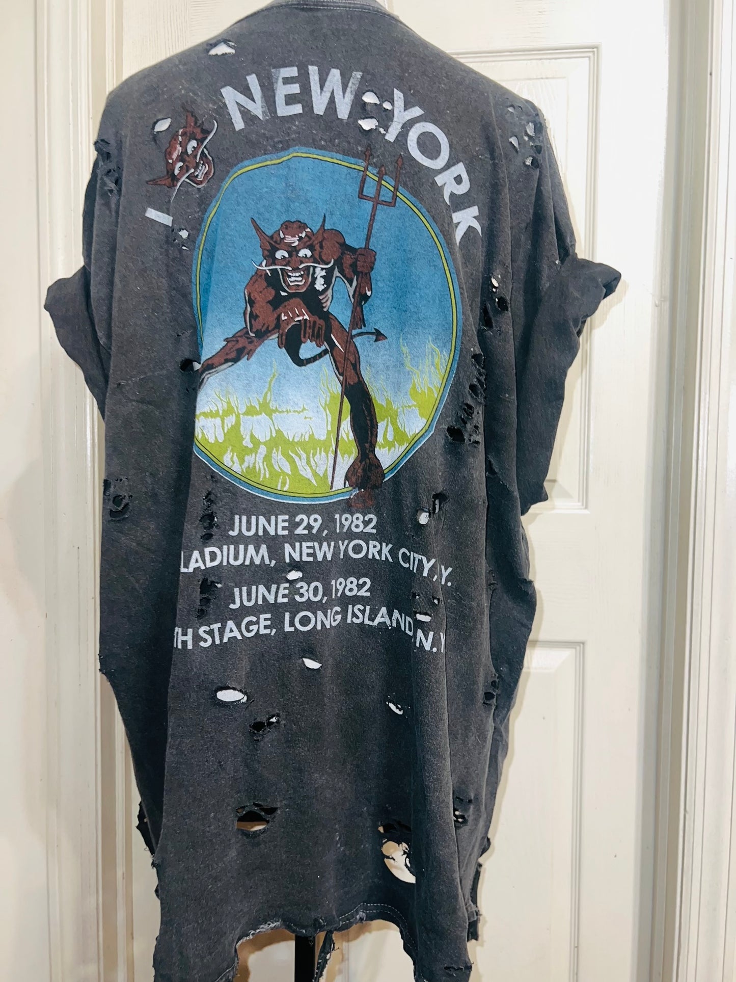 Iron Maiden Double Sided Oversized Distressed Tee