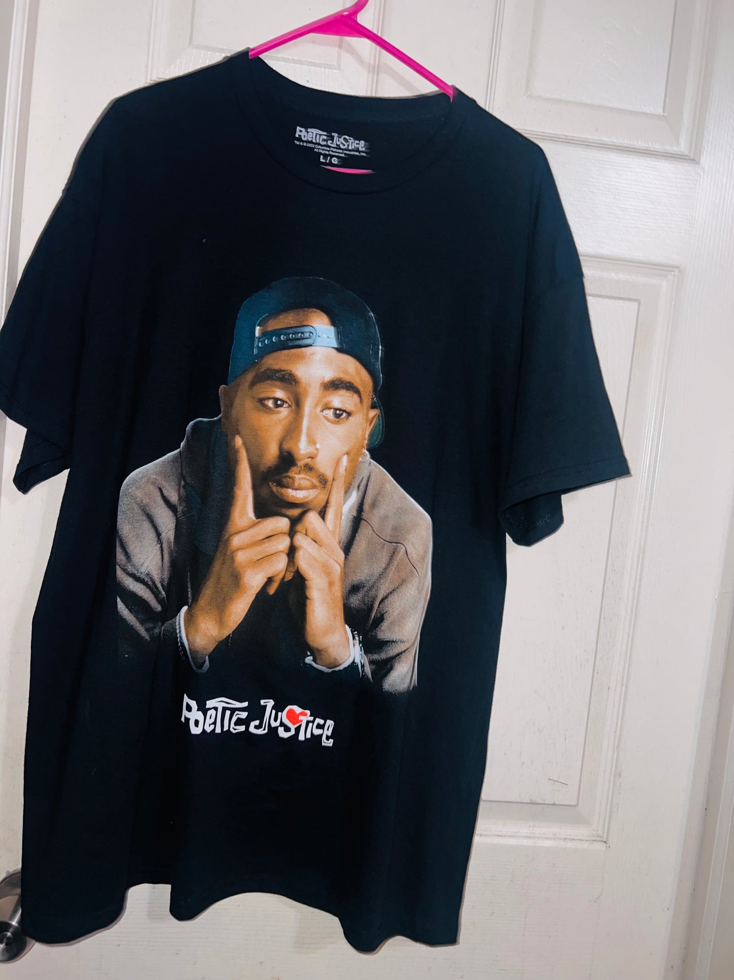 Tupac Poetic Justice Oversized Distressed Tee