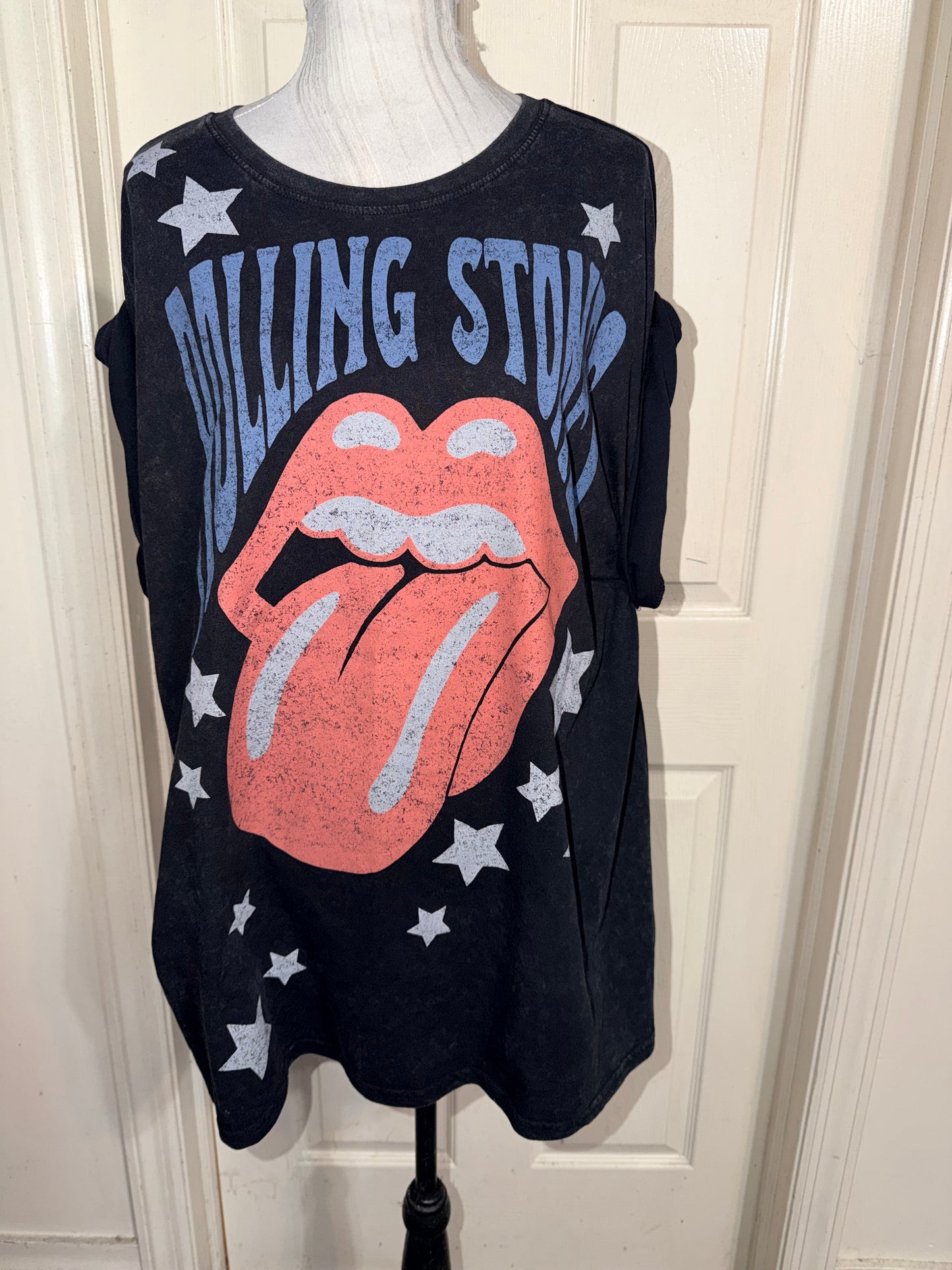 The Rolling Stones Double Sided Oversized Distressed Tee
