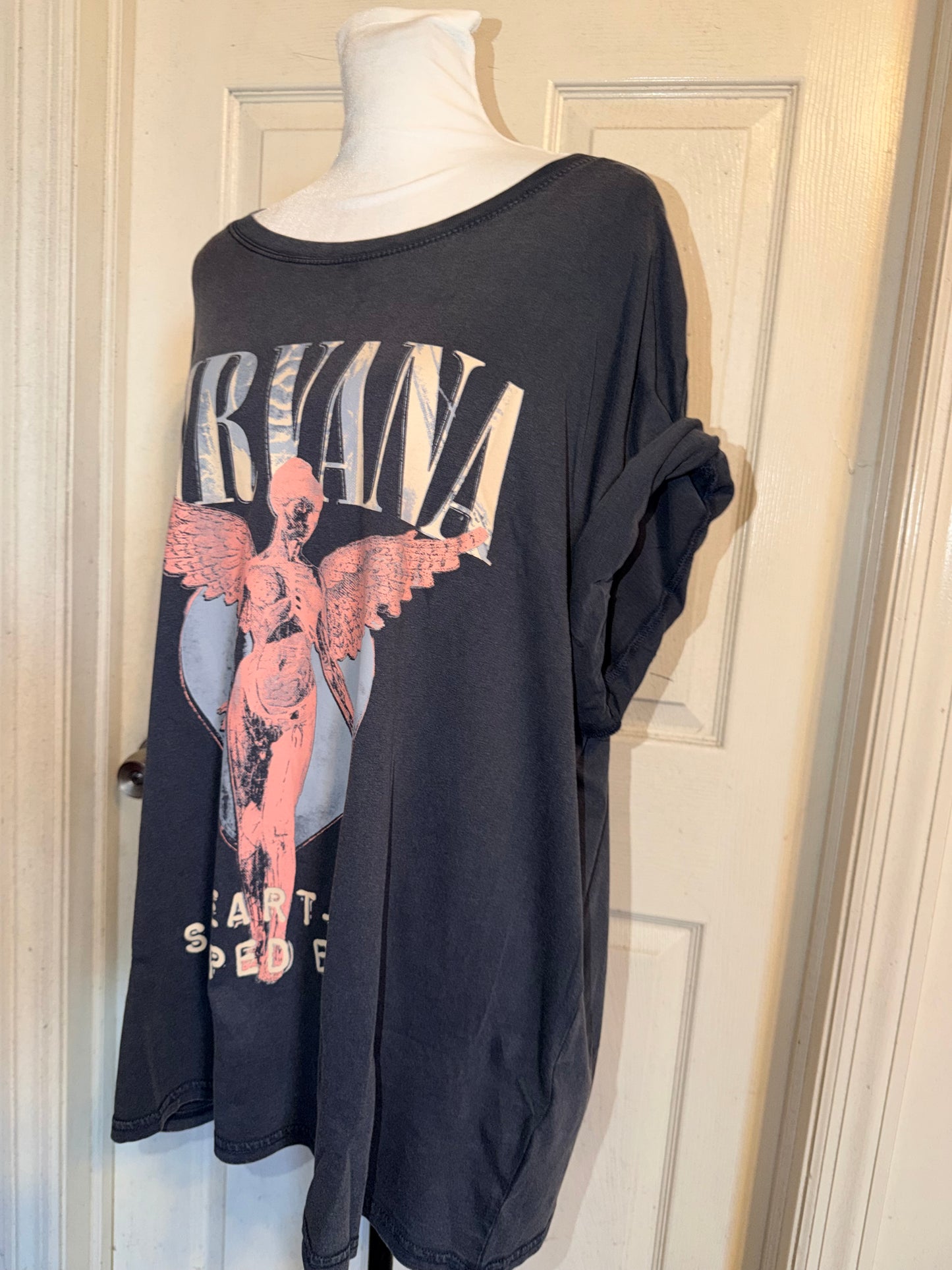 Nirvana Oversized Distressed Tee