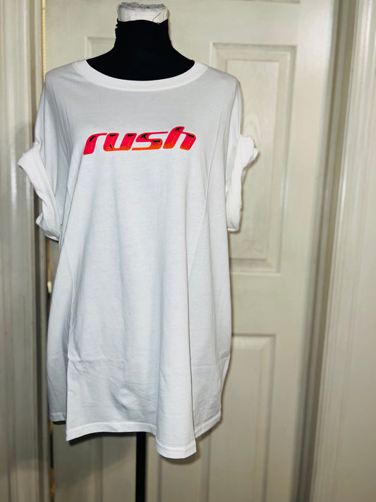 Rush Double Sided Oversized Distressed Tee