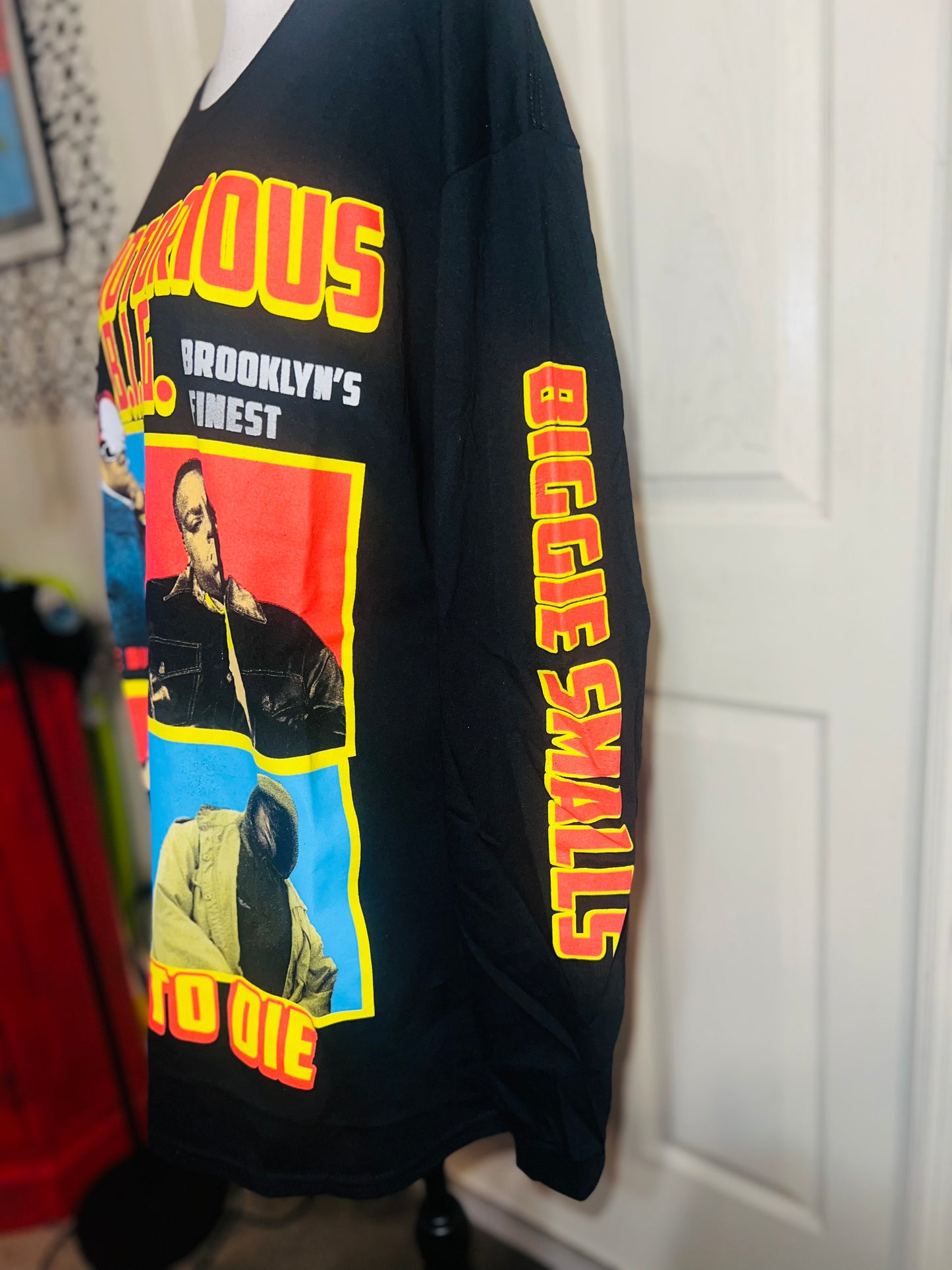 Notorious B.I.G. Oversized Distressed Long Sleeve Tee