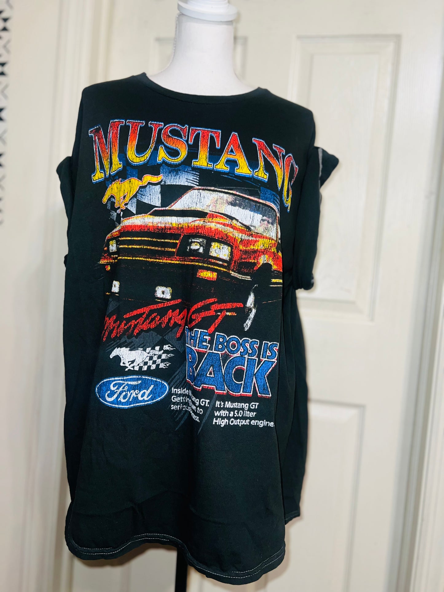 Ford Mustang Oversized Distressed Tee