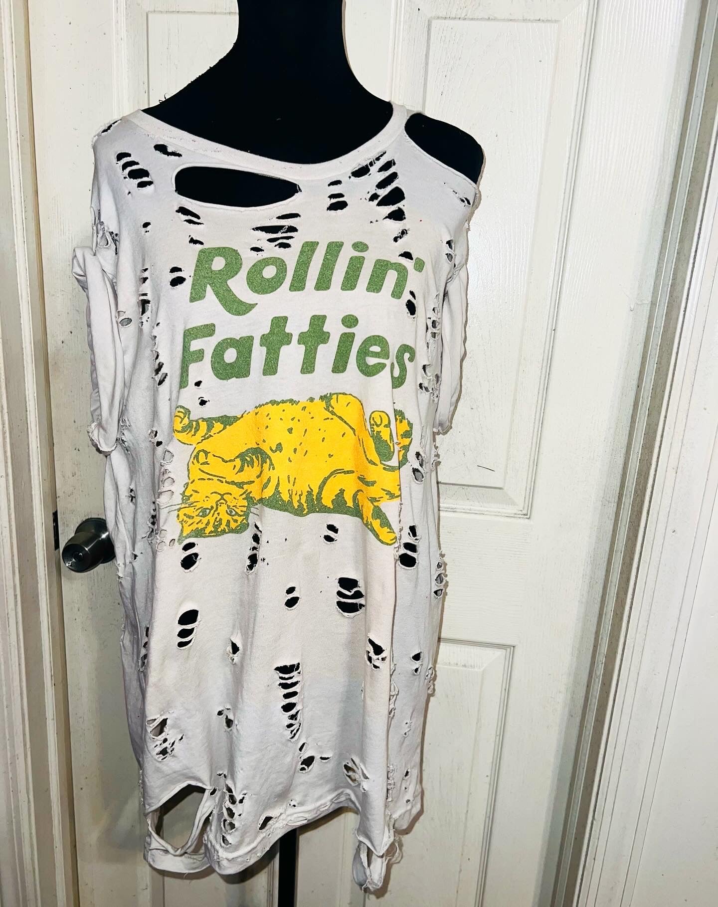 Rollin’ Fatties Oversized Distressed Tee