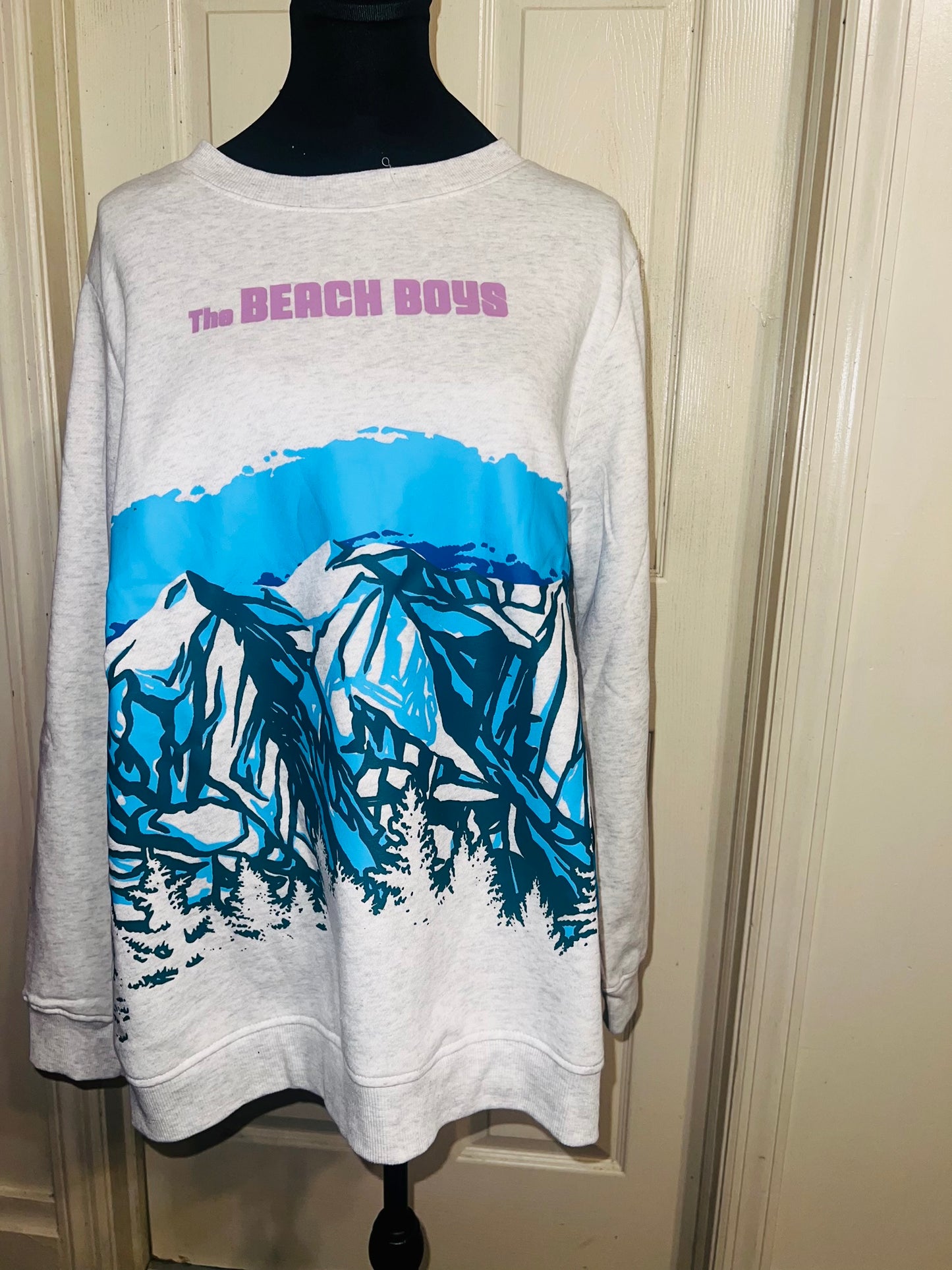 The Beach Boys Oversized Distressed Sweatshirt