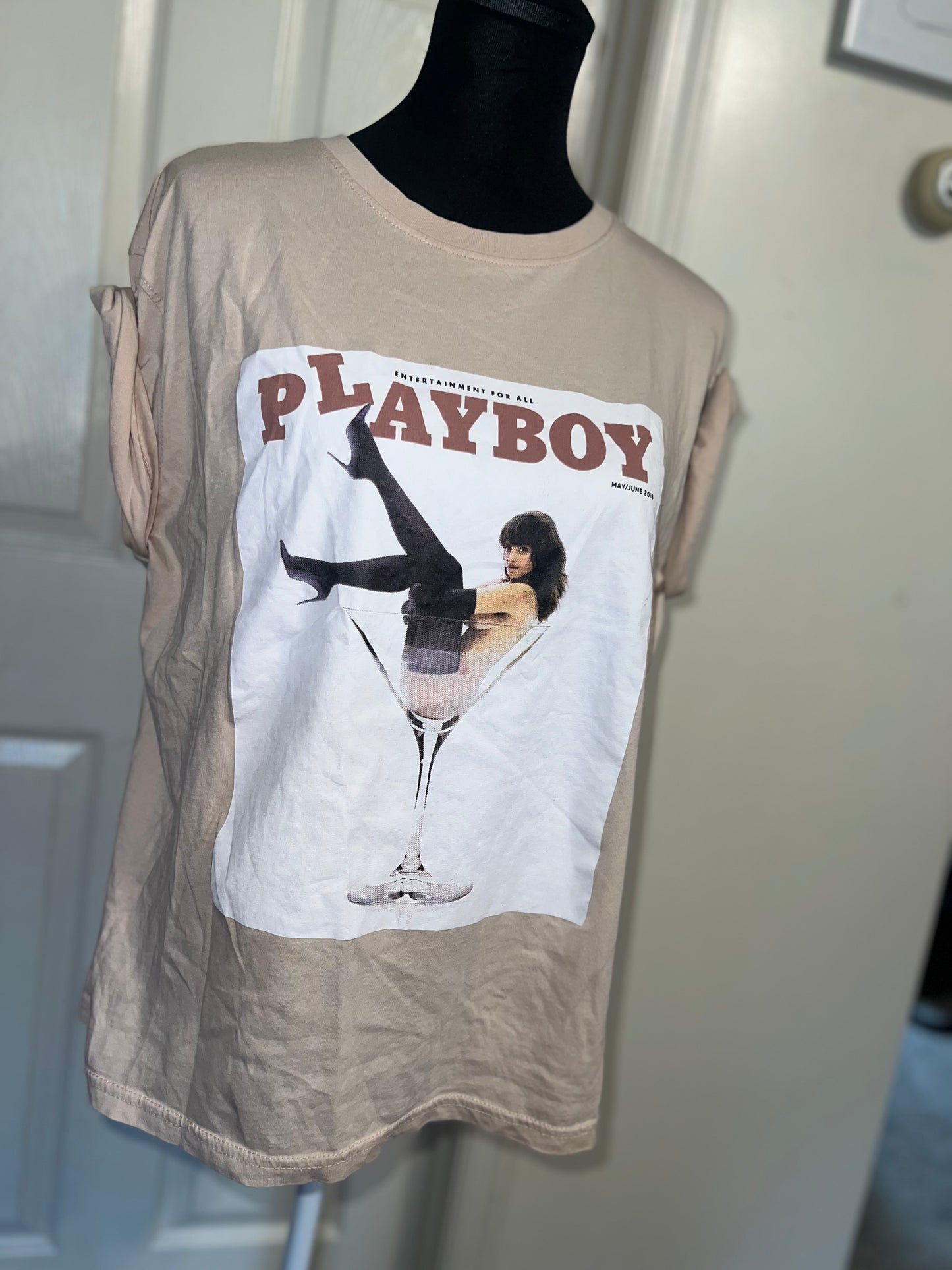 Playboy Oversized Distressed Tee