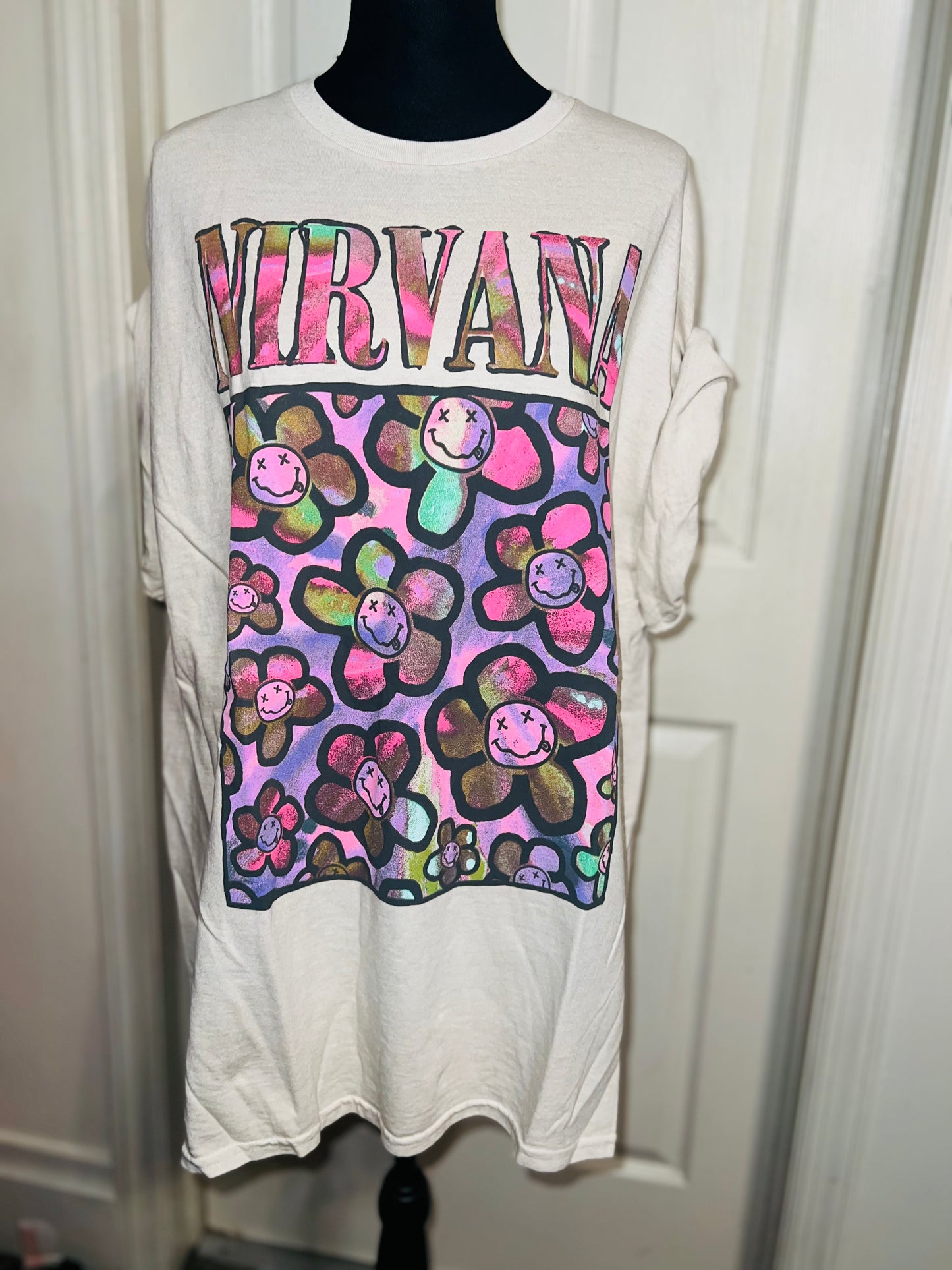 Nirvana Oversized Distressed Tee