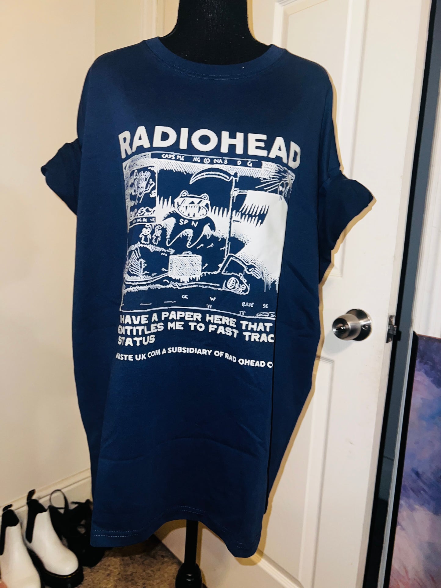 Radiohead Oversized Distressed Tee