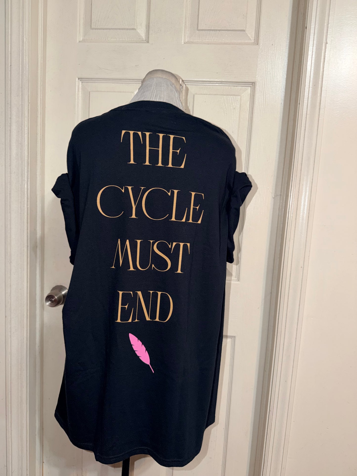Sleep Token Double Sided Oversized Distressed Tee