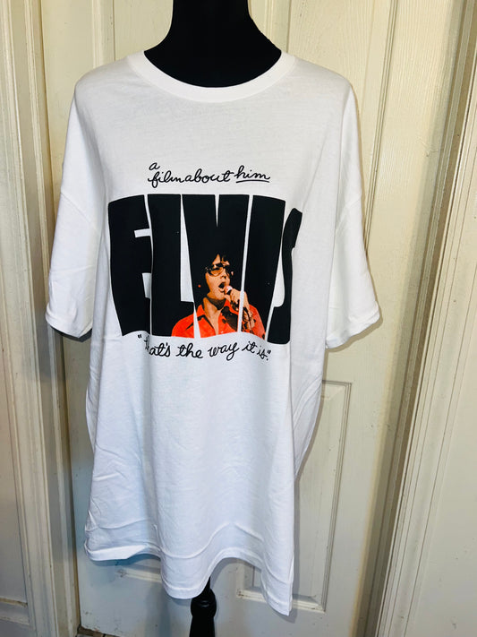 Elvis Double Sided Oversized Distressed Tee