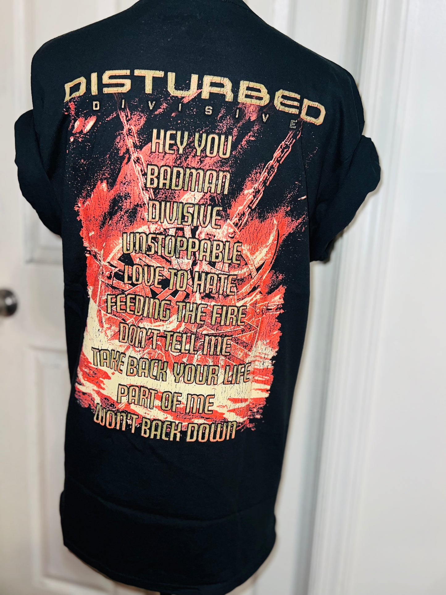 Disturbed Double Sided Oversized Distressed T-Shirt