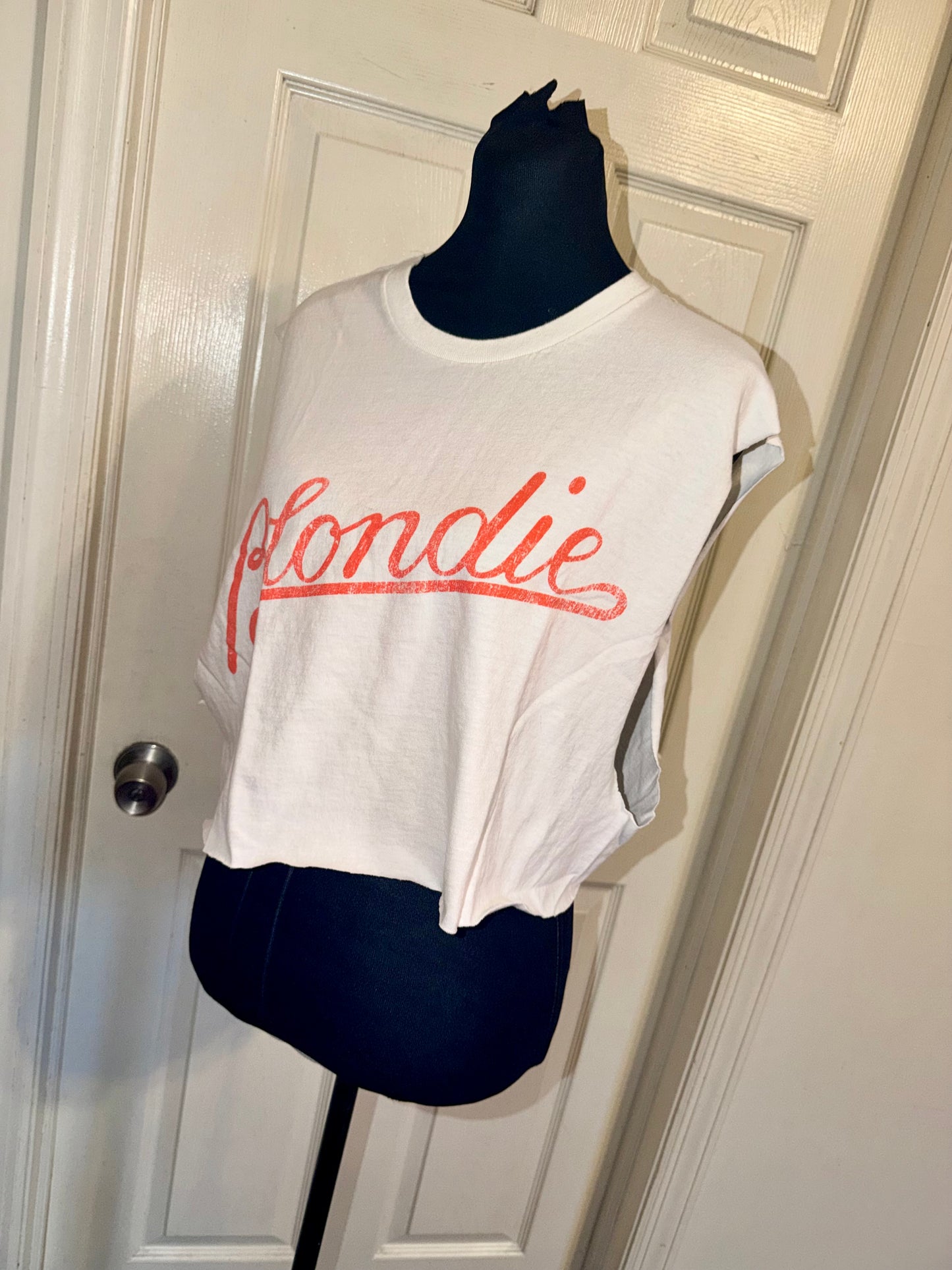 Blondie Oversized Distressed Cropped Tank