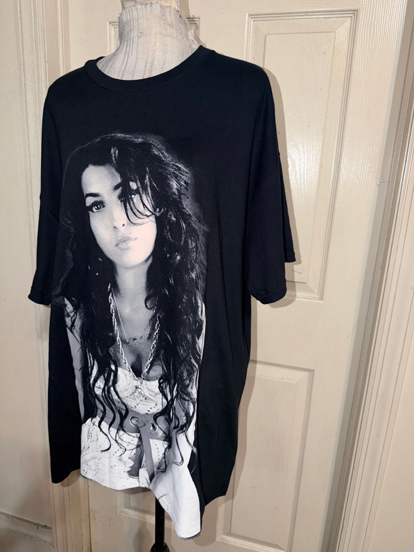 Amy Winehouse Double Sided Oversized Distressed Tee