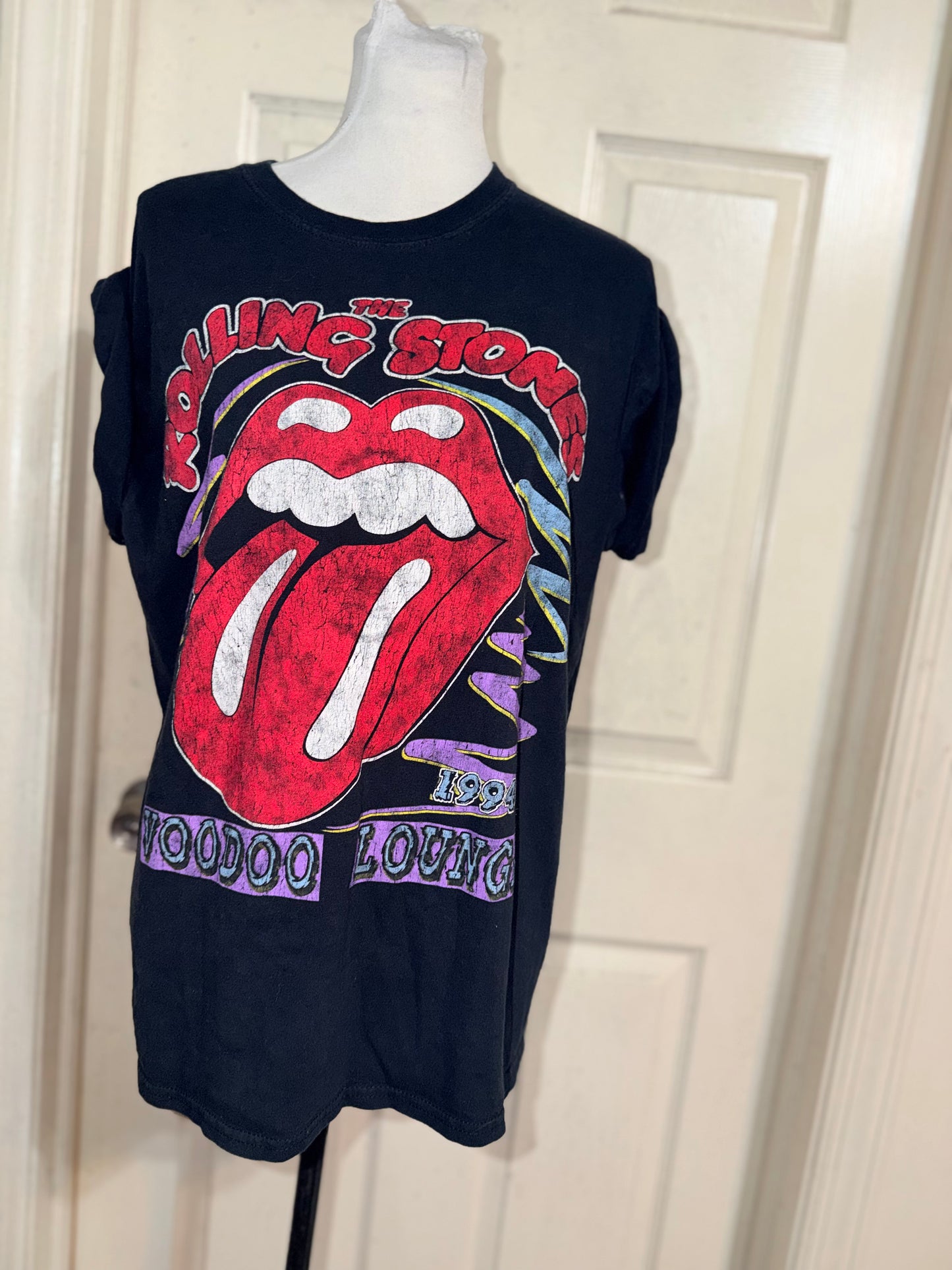 The Rolling Stones Double Sided Voodoo Oversized Distressed Tee