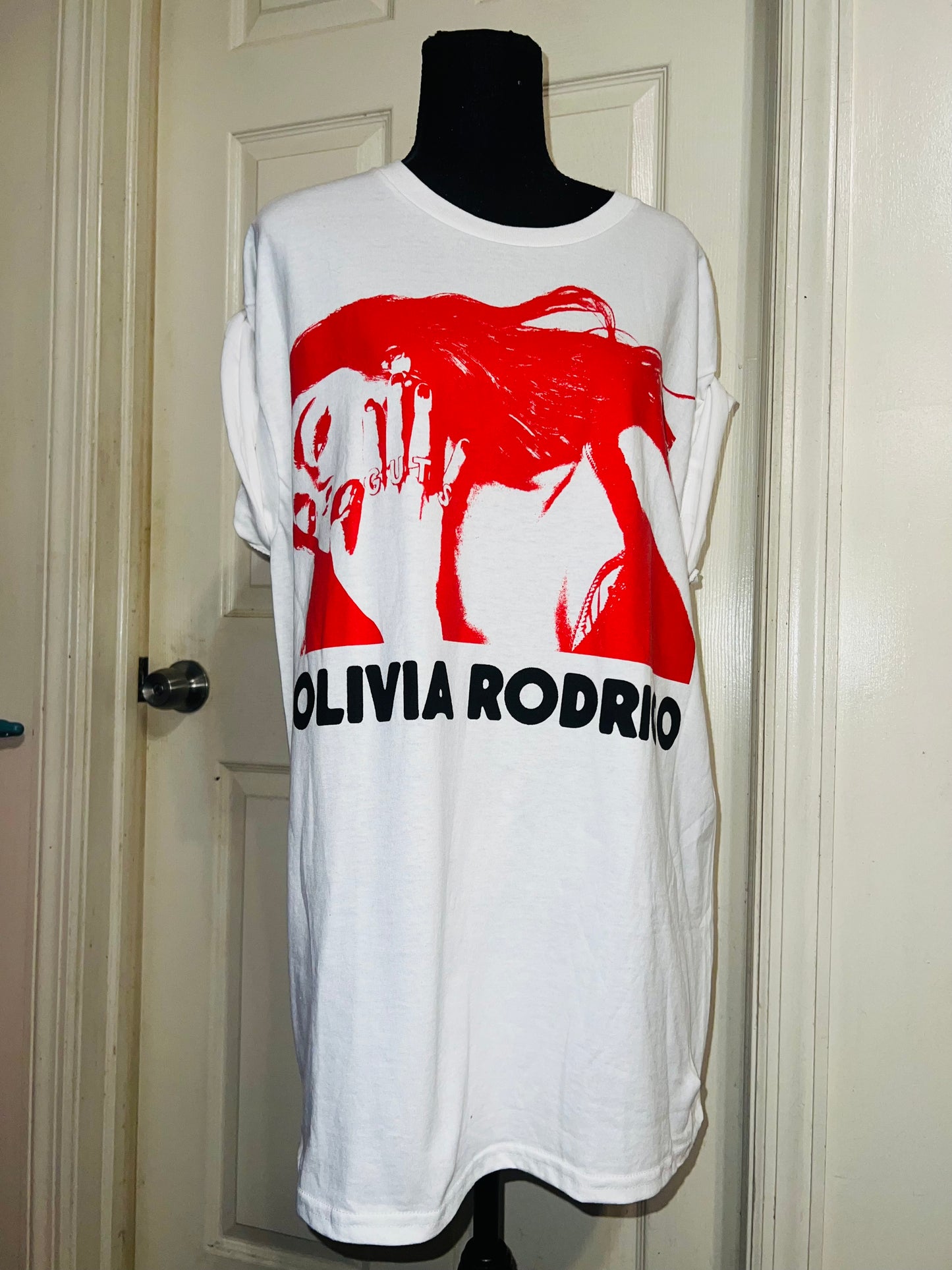 Olivia Rodrigo Oversized Distressed Tee