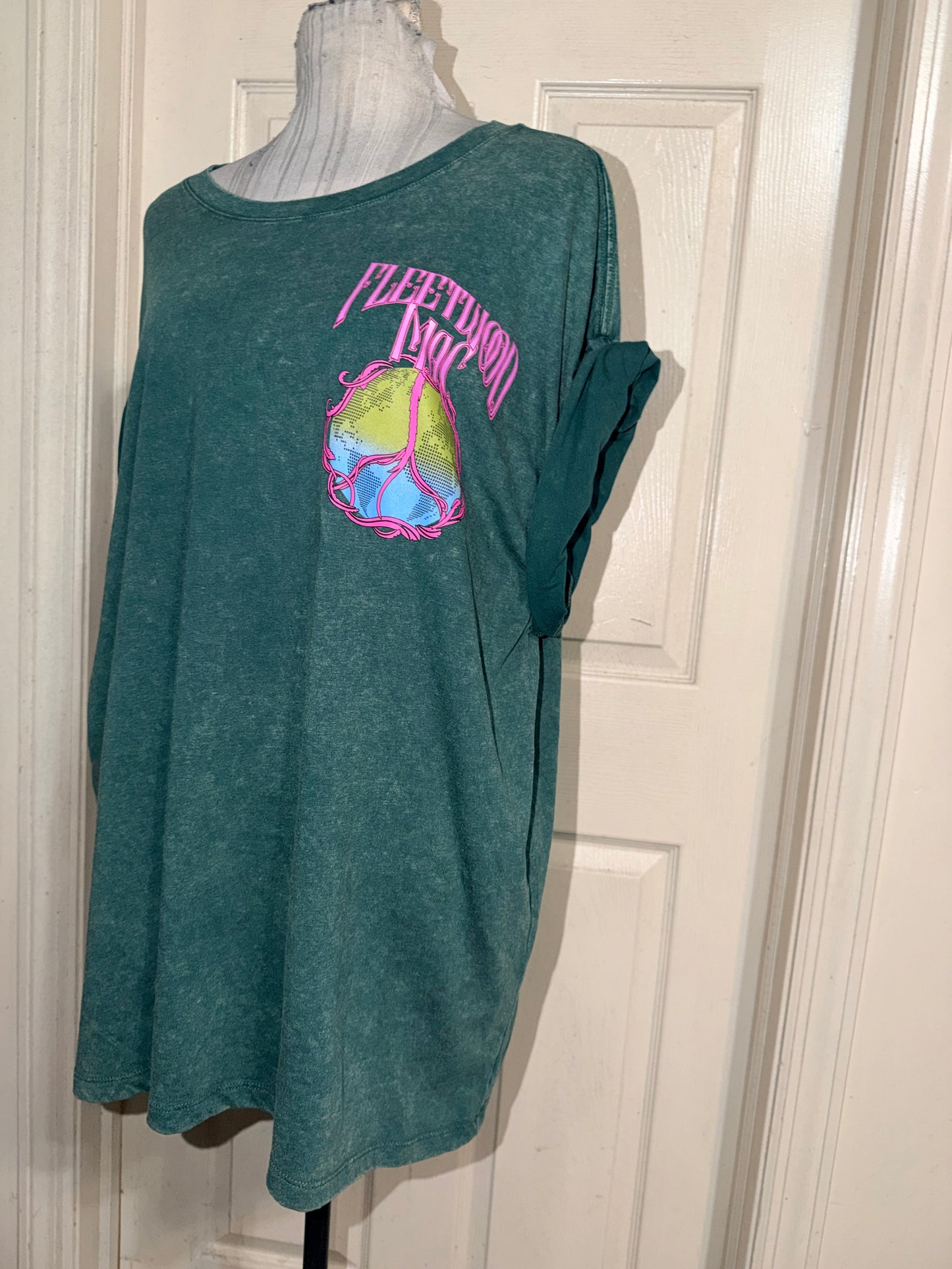 Fleetwood Mac Double Sided Oversized Distressed Tee