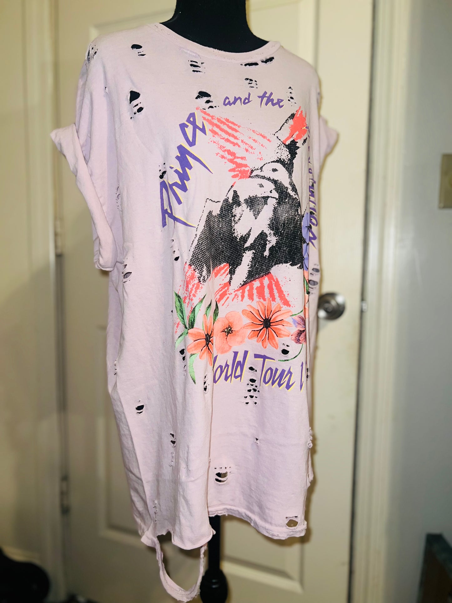 Prince and The Revolution 85 Oversized Distressed Tee