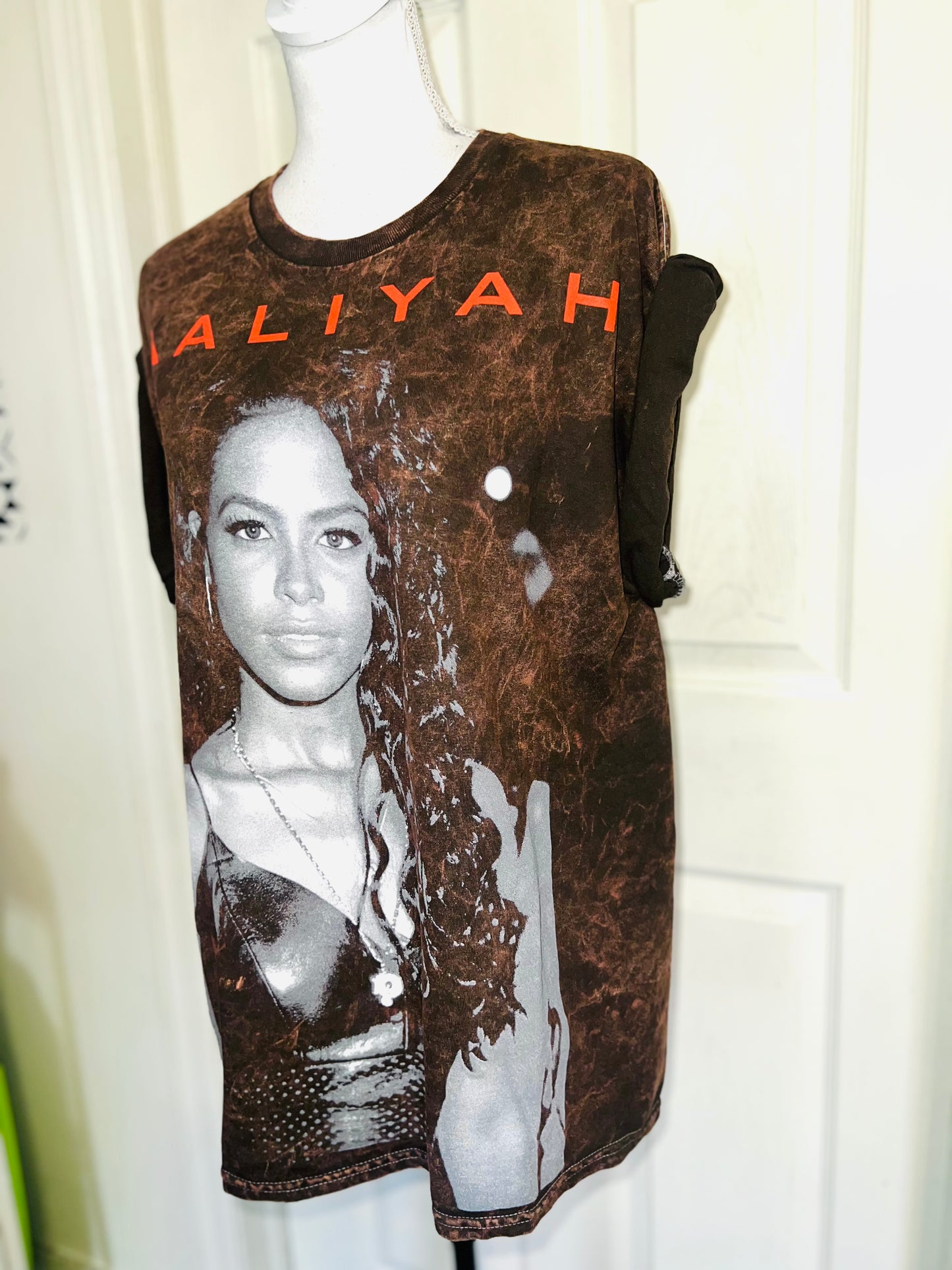Aaliyah Oversized Distressed Tee