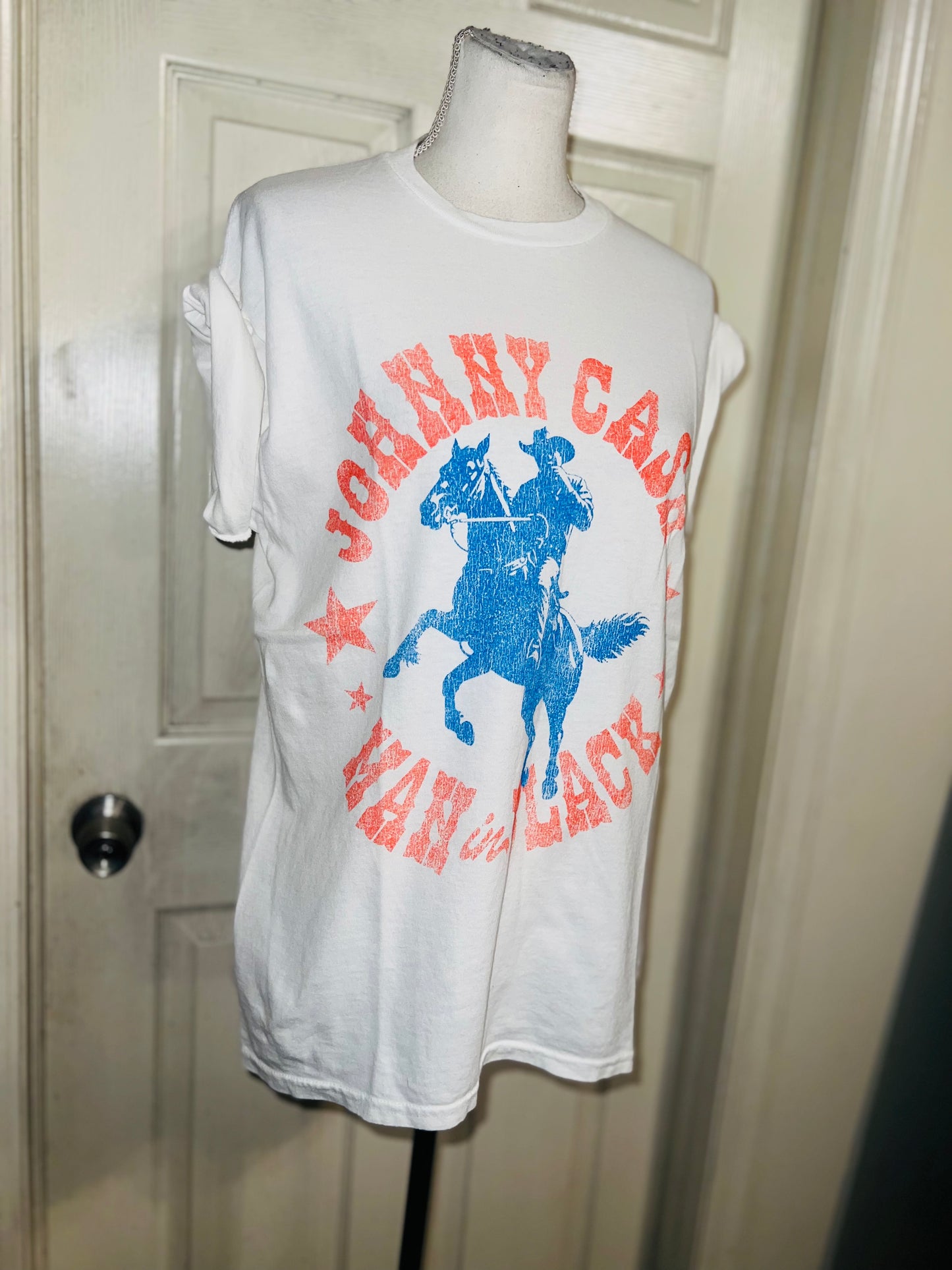 Johnny Cash Oversized Distressed Tee