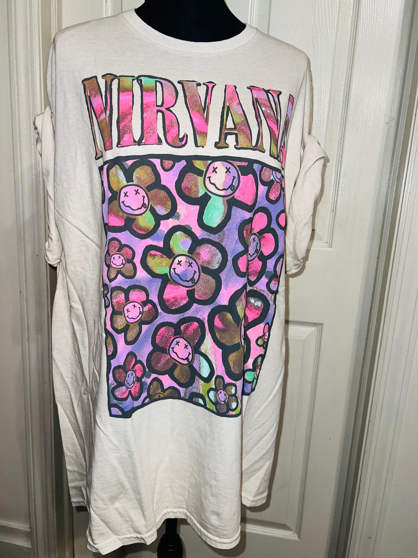 Nirvana Oversized Distressed Tee