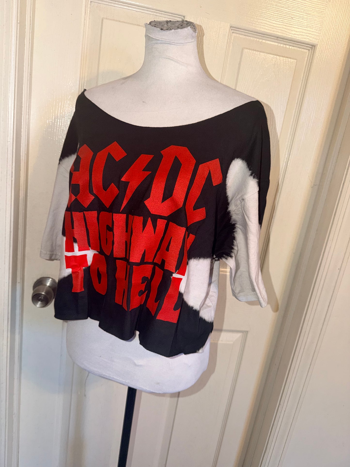 AC/DC Oversized OFTS Distressed Tee