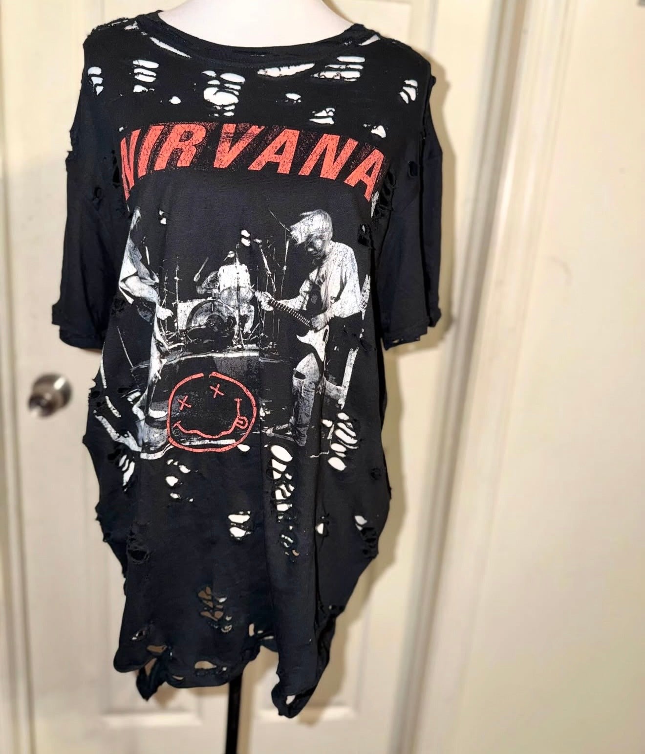 Nirvana Oversized Distressed Tee