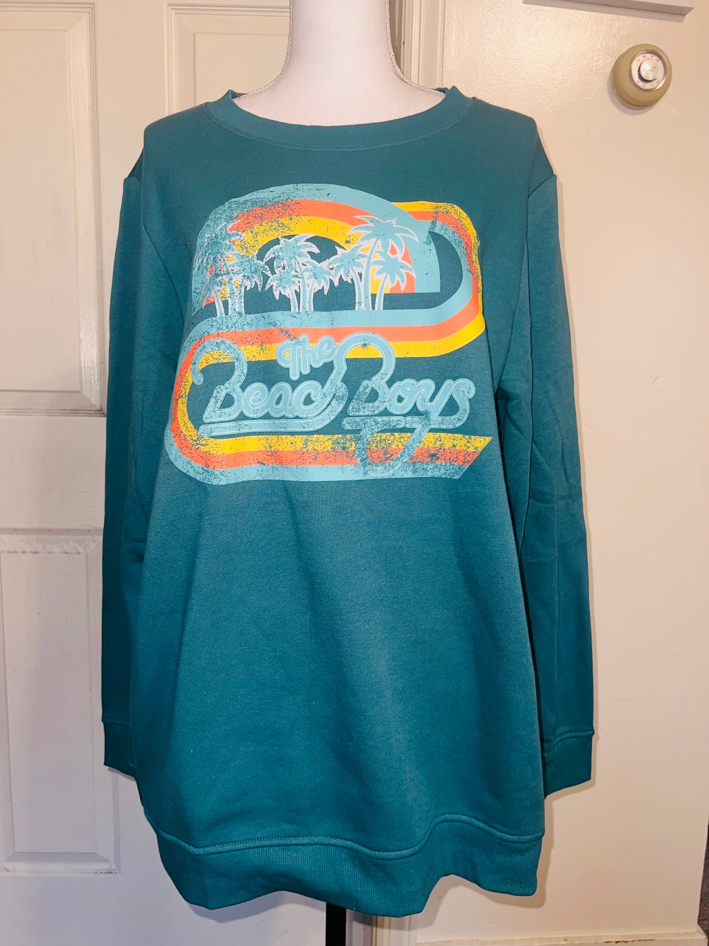 The Beach Boys Oversized Distressed Sweatshirt