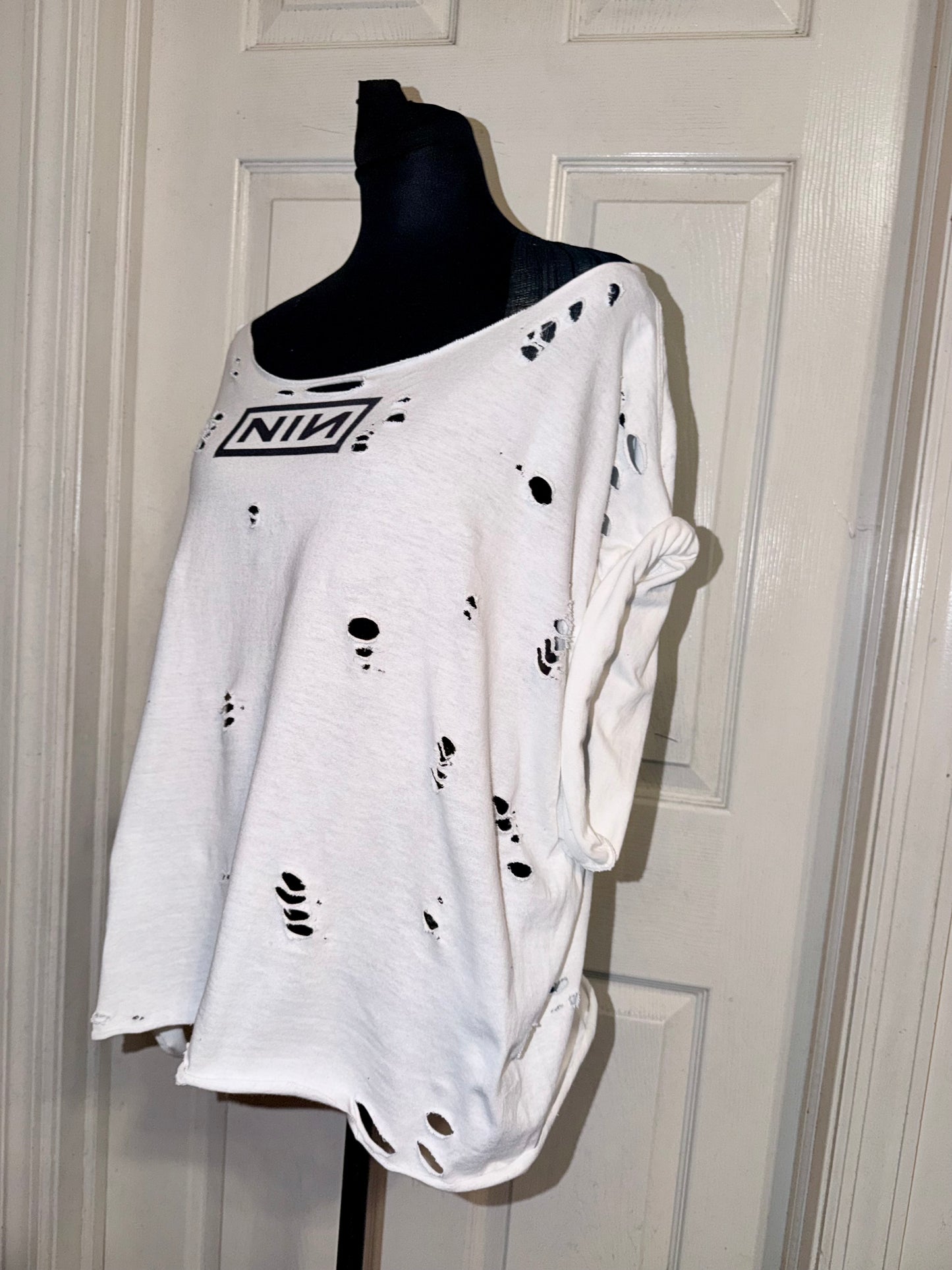 Nine Inch Nails Double Sided Oversized Distressed Tee