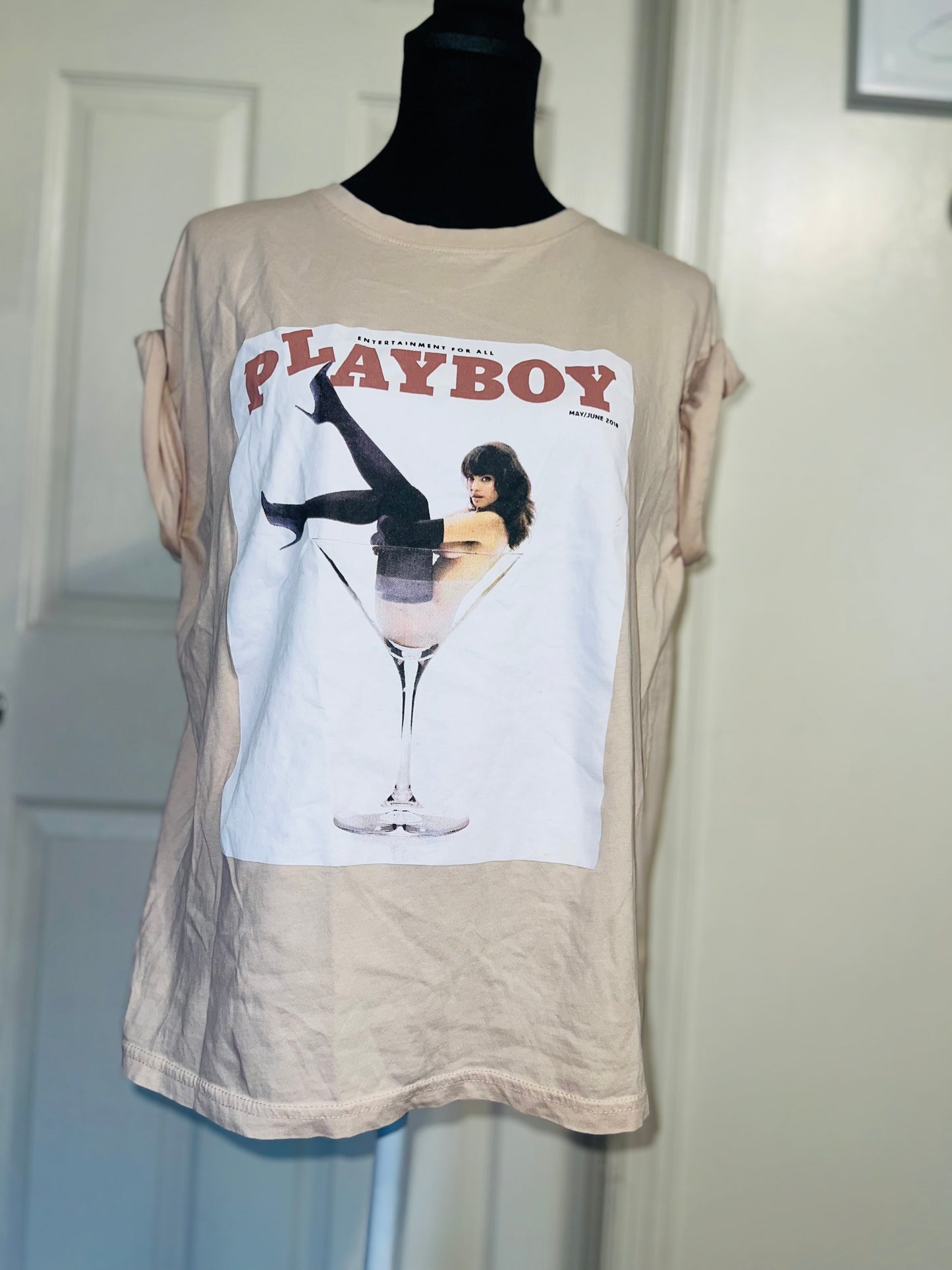 Playboy Oversized Distressed Tee