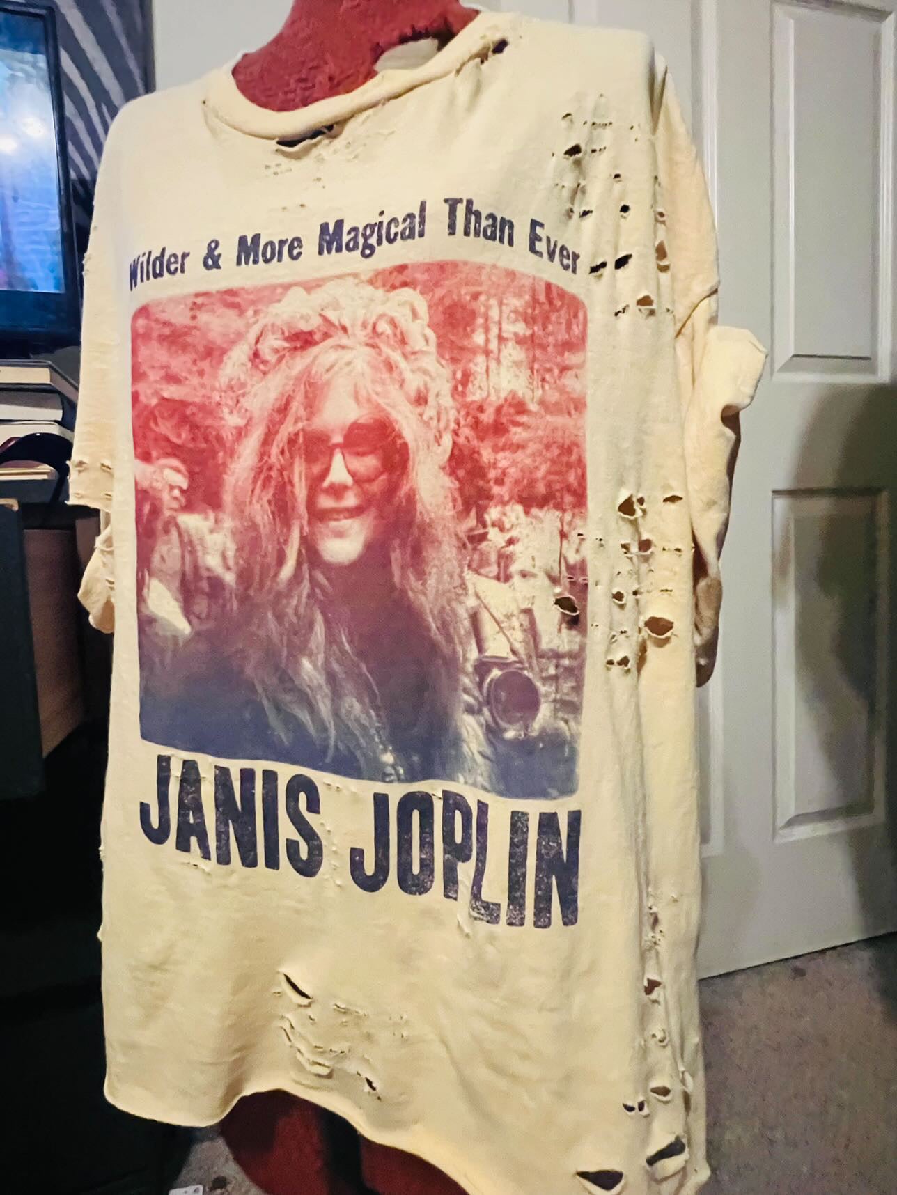 Janis Joplin Oversized Distressed Tee