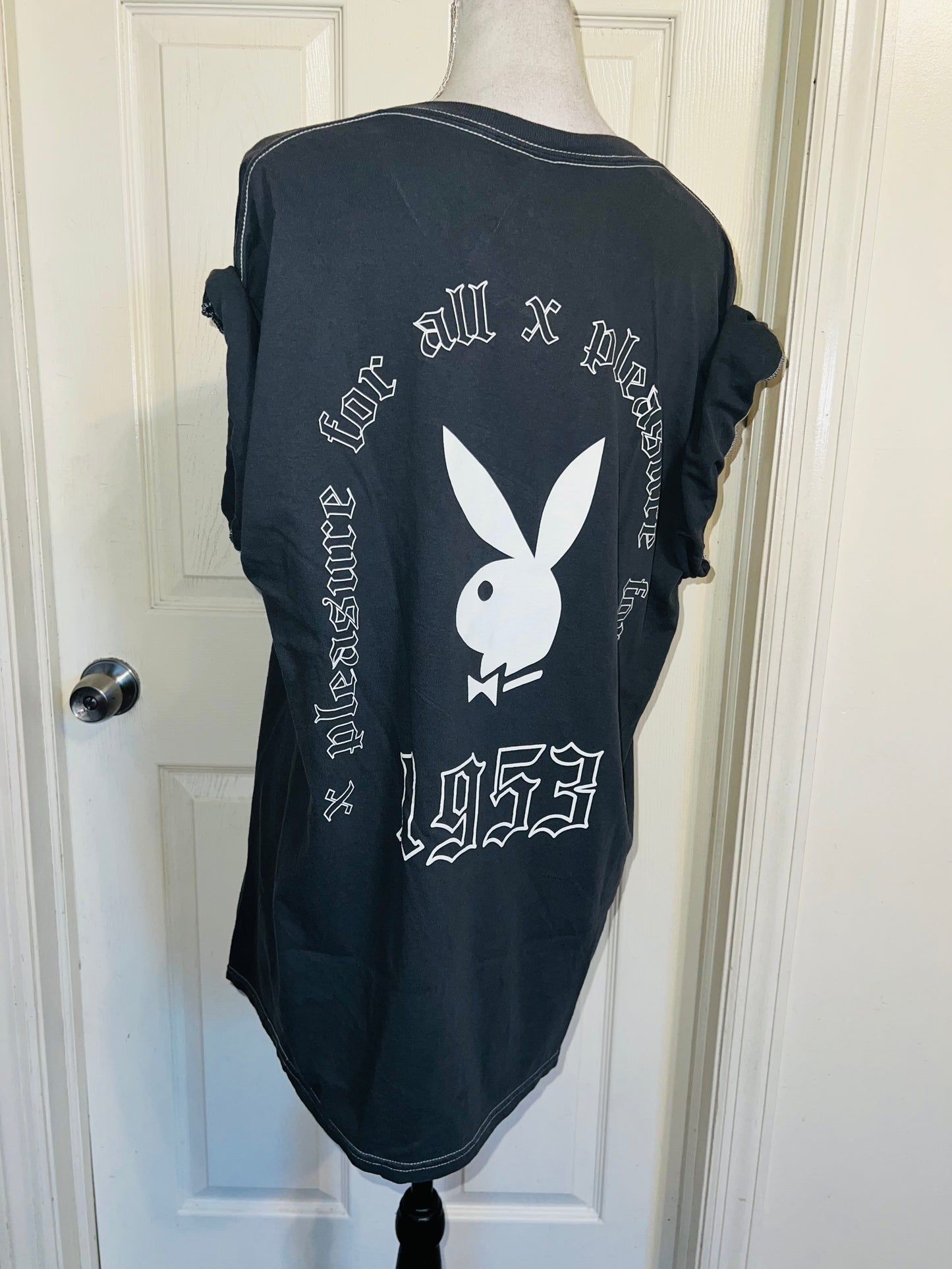 Playboy Double Sided Oversized Distressed Tee
