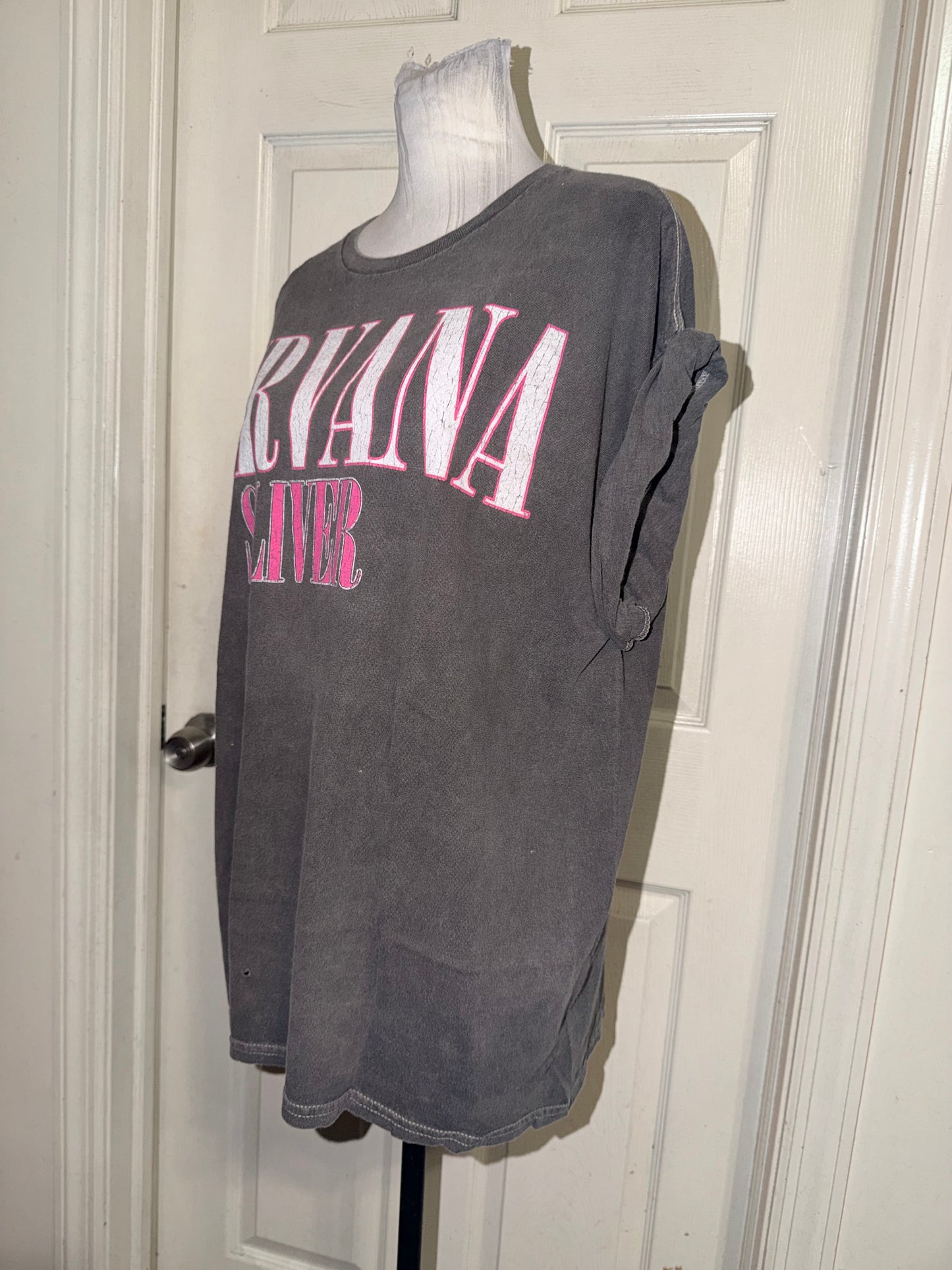 Nirvana Double Sided Oversized Distressed Tee (Copy)