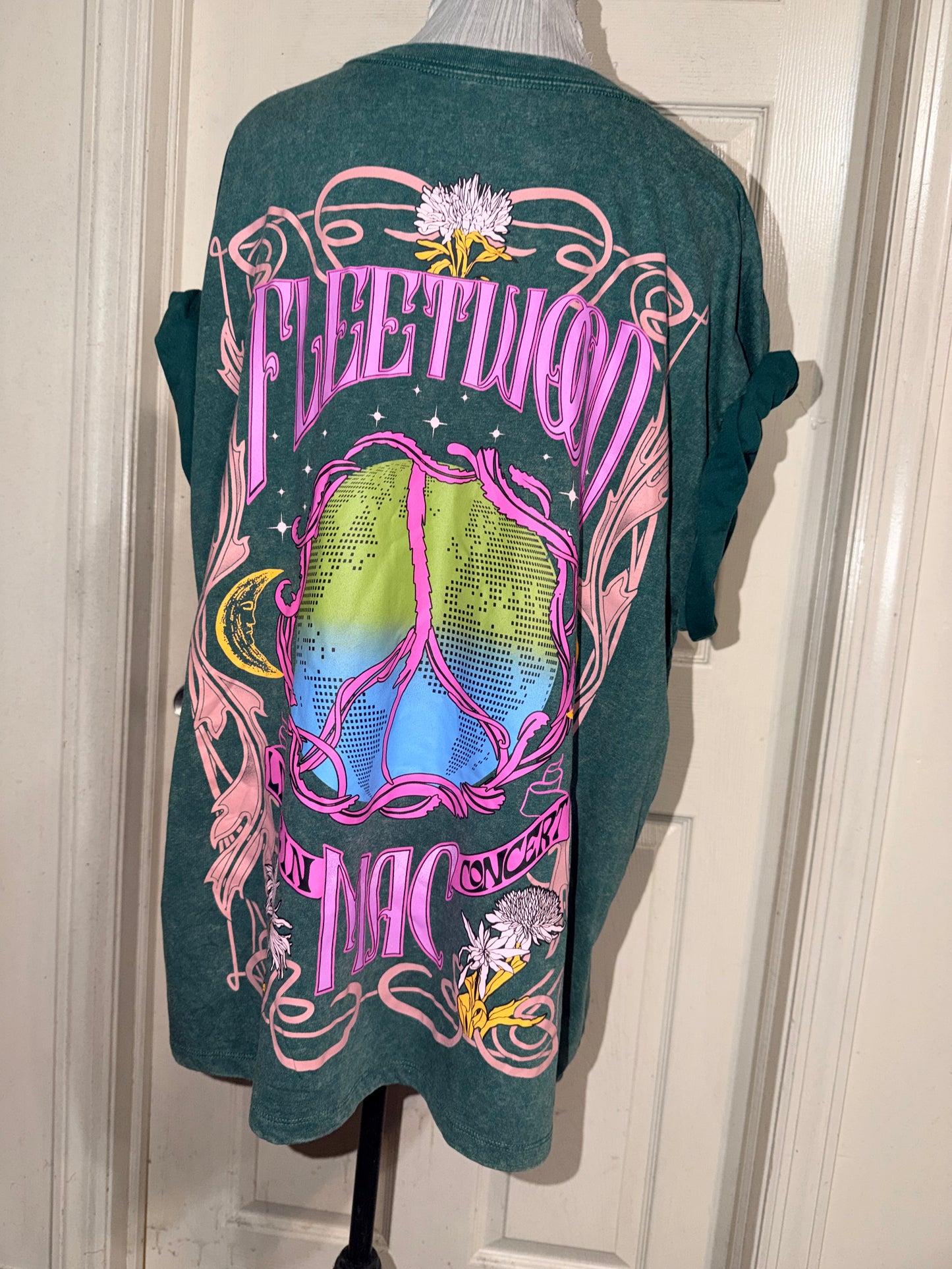 Fleetwood Mac Double Sided Oversized Distressed Tee