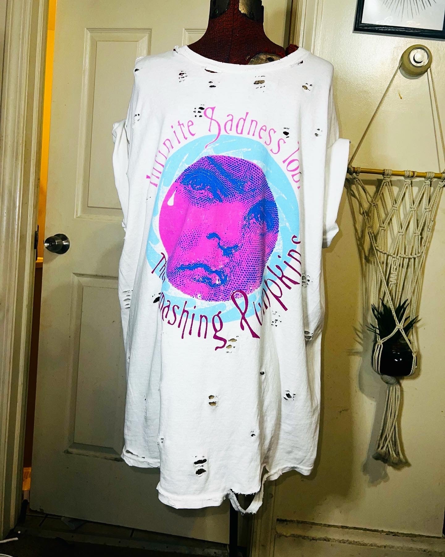 Smashing Pumpkins Tour Oversized Distressed Tee