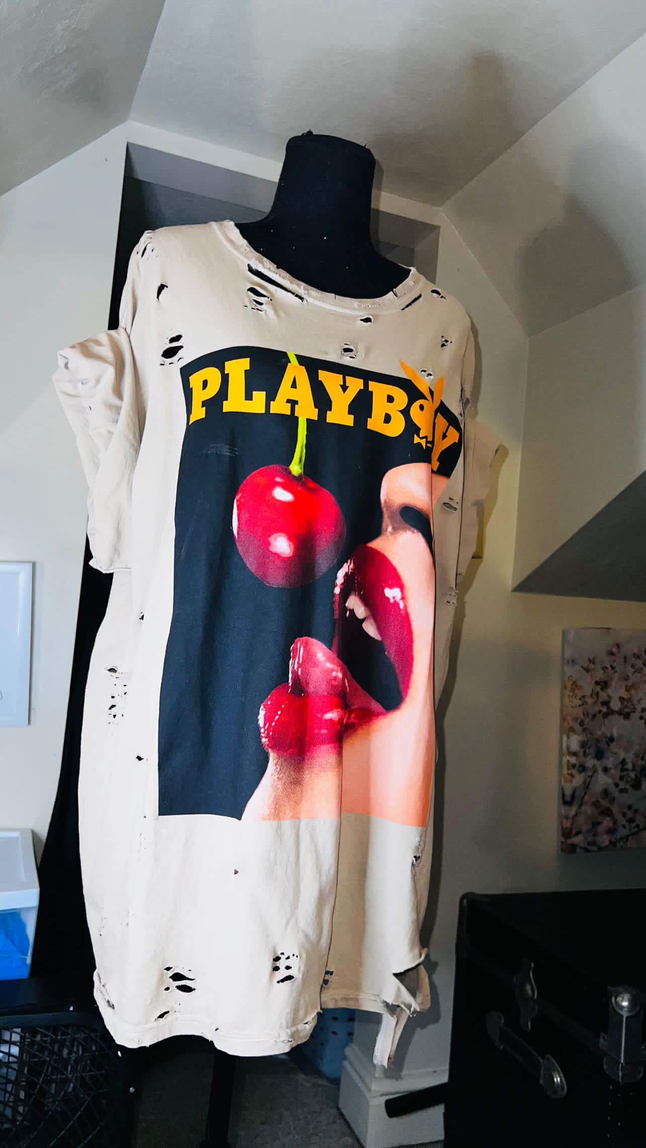 Playboy Vintage Cover Oversized Distressed Tee