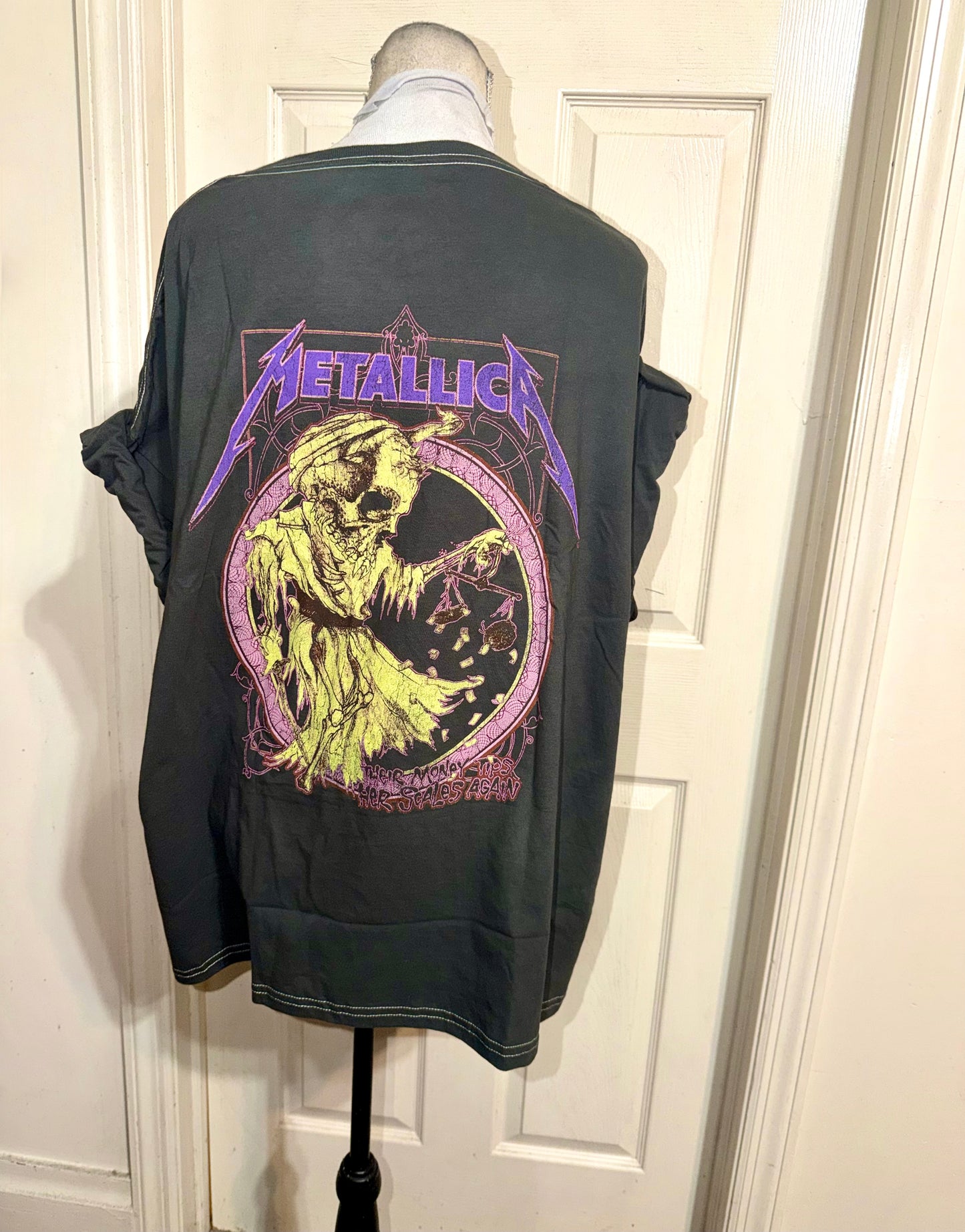Metallica Double Sided Oversized Distressed Tee