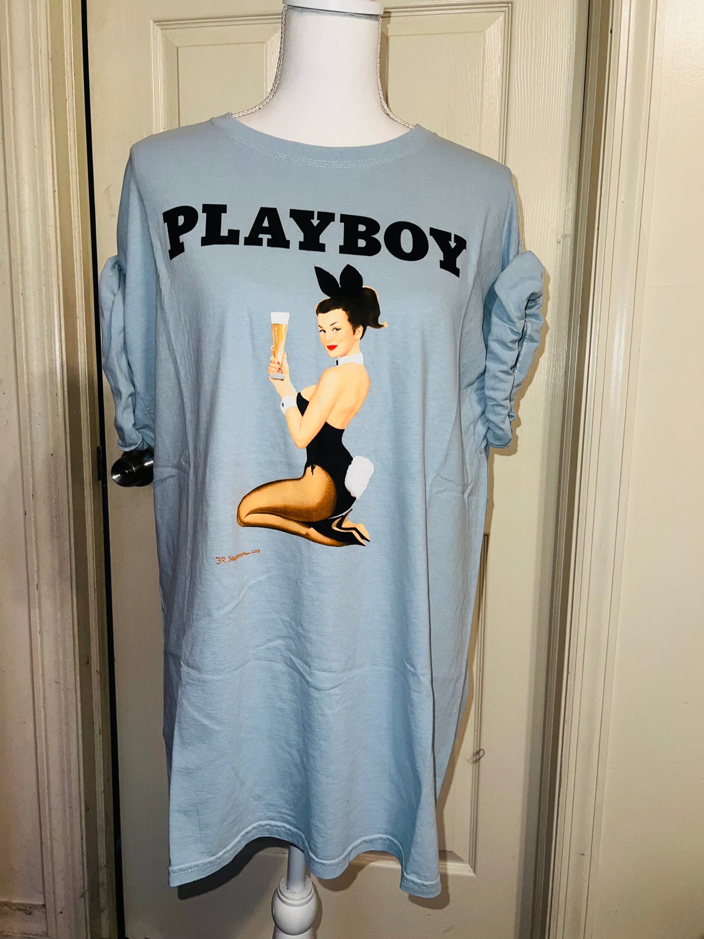 Playboy Oversized Distressed Tee