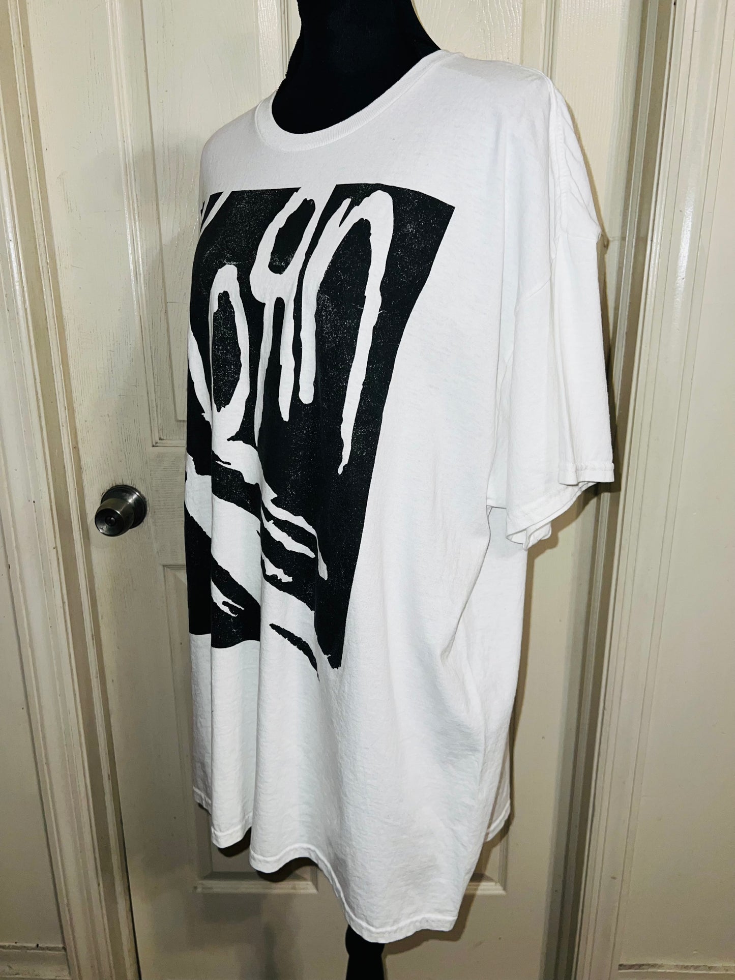 Korn Oversized Distressed T-Shirt