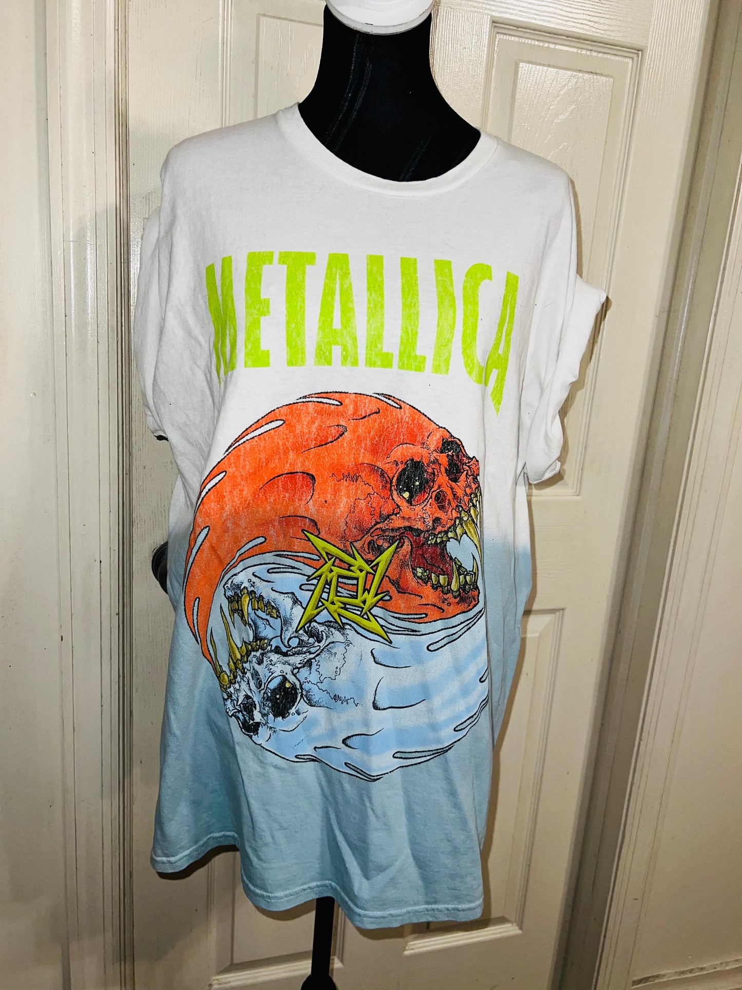 Metallica Tie Die Oversized Distressed Tee