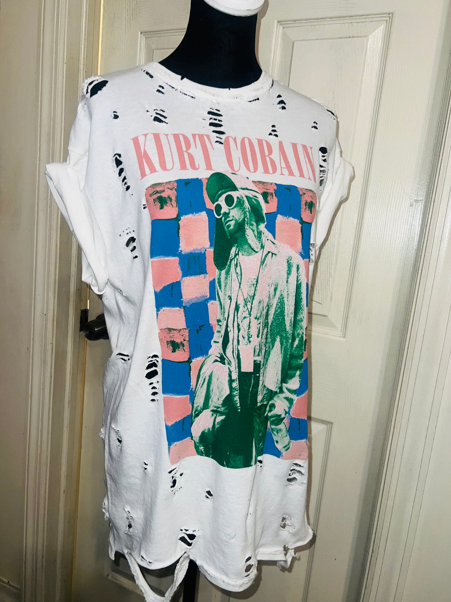 Kurt Cobain Oversized Distressed Tee