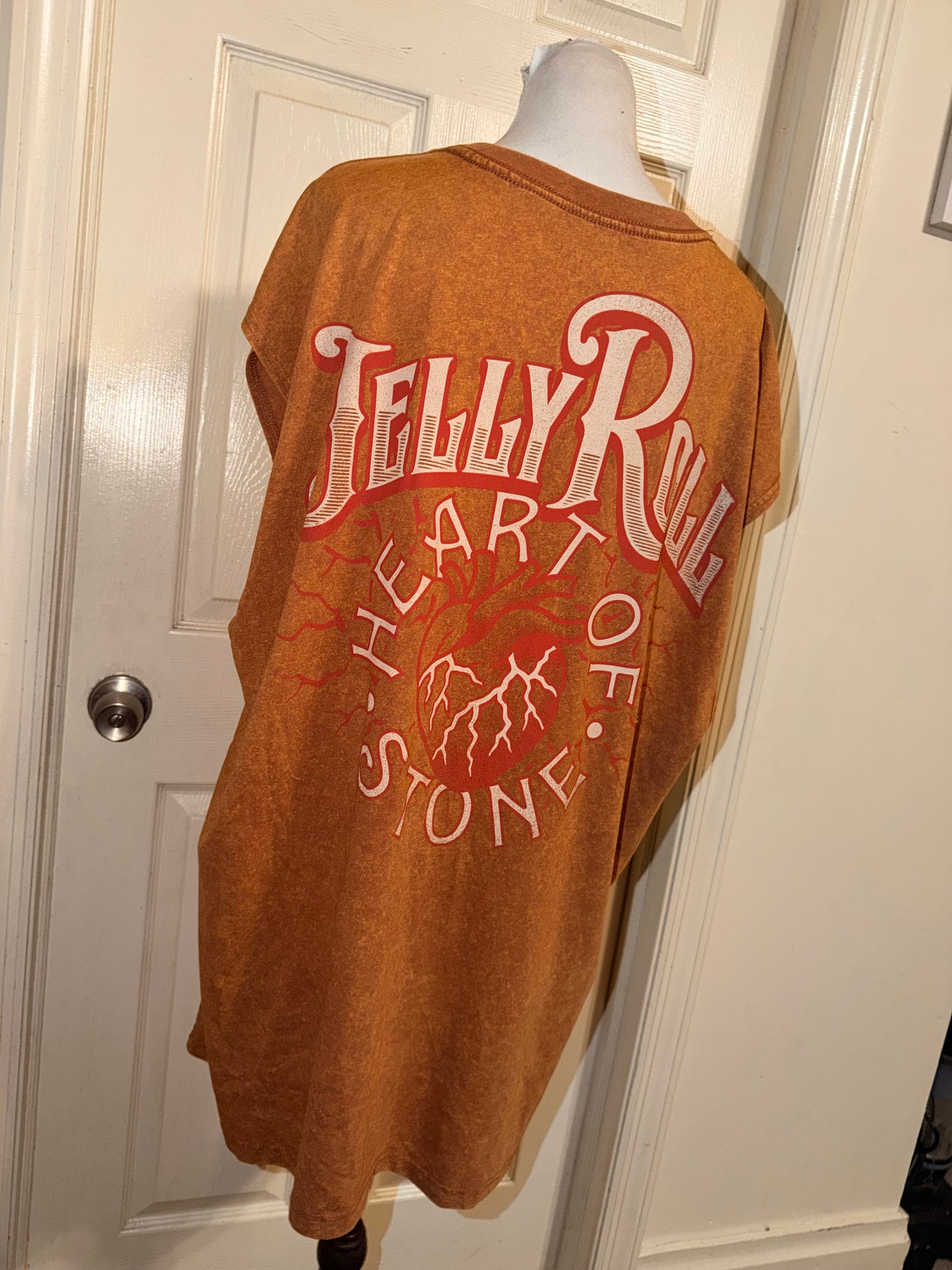 Jelly Roll Double Sided Oversized Distressed Tank