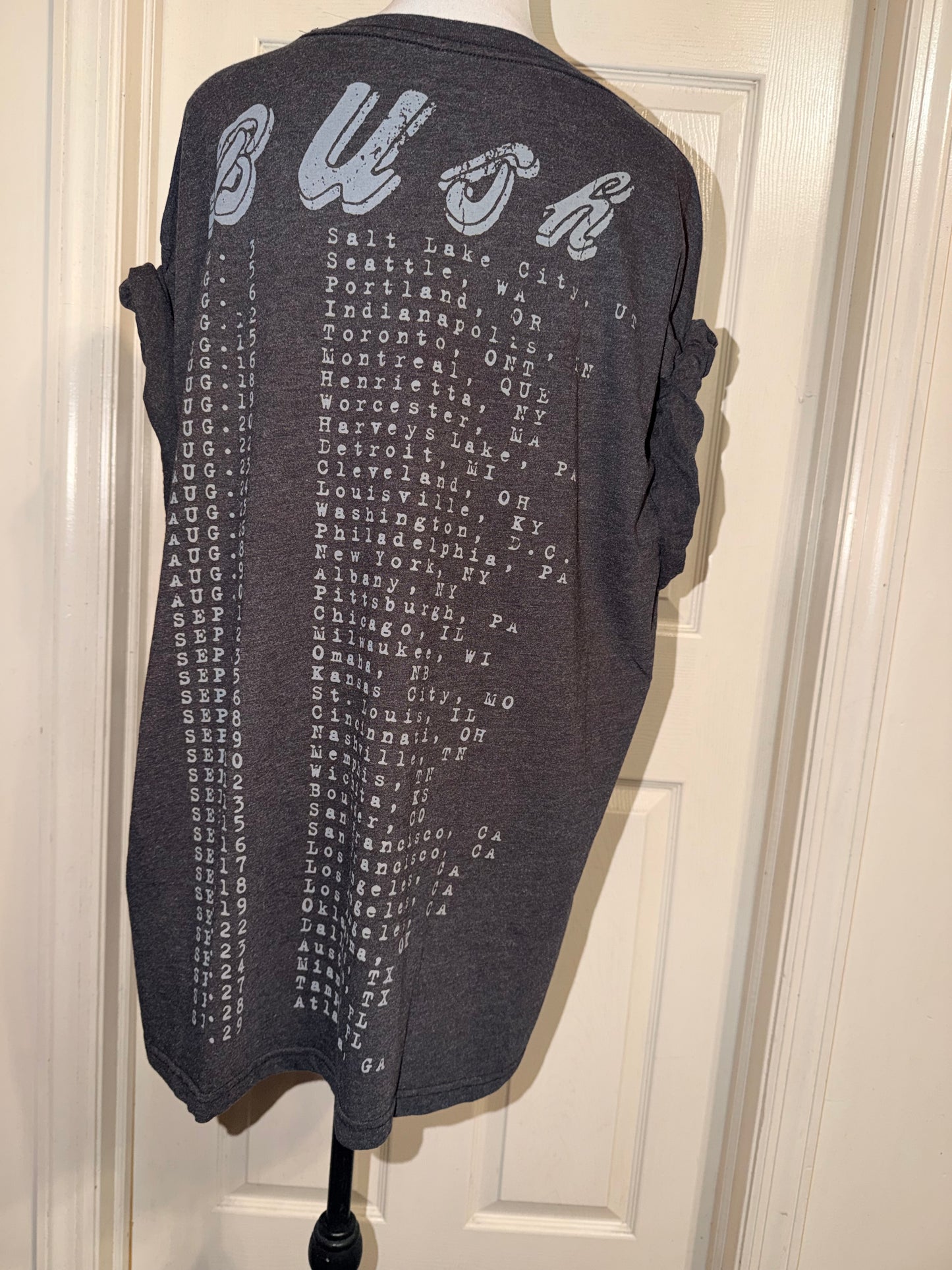 Bush Double Sided Oversized Distressed Tee