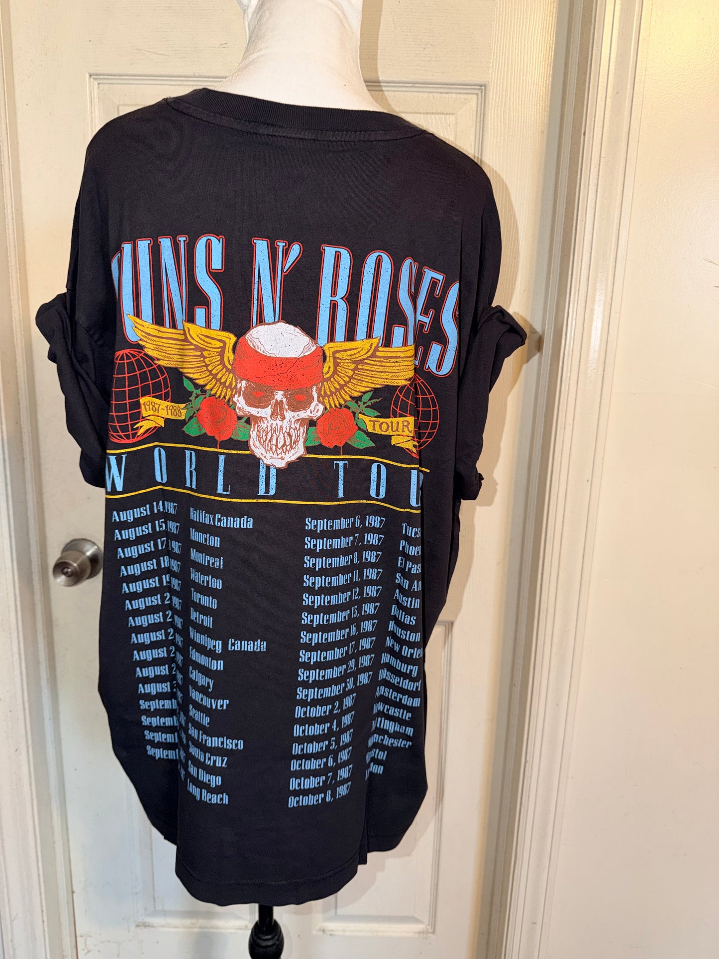 Guns N’ Roses Double Sided Oversized Distressed Tee