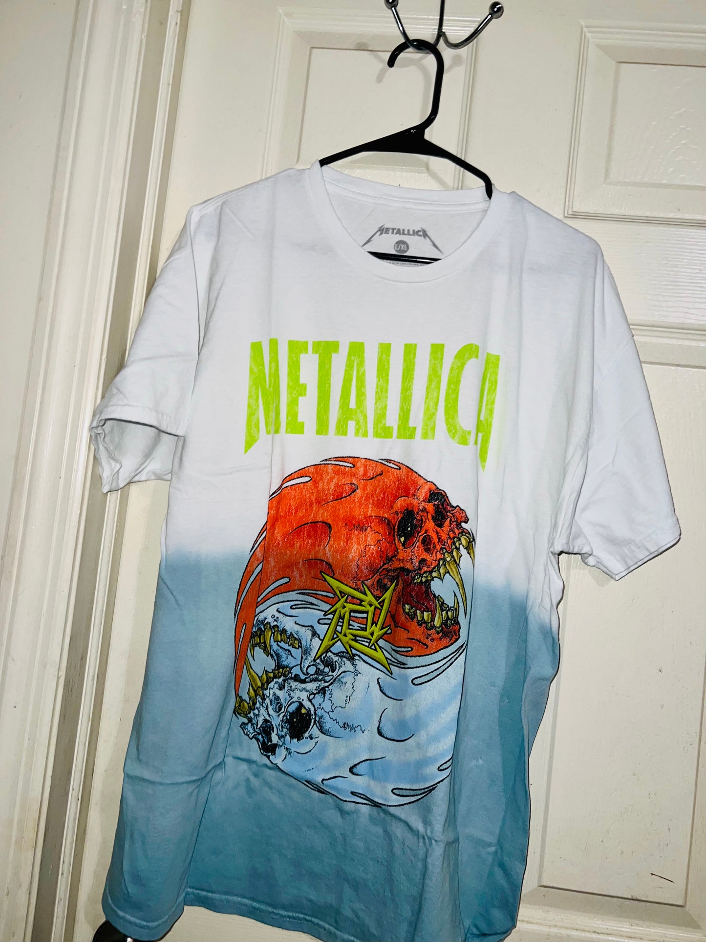 Metallica Tie Die Oversized Distressed Tee