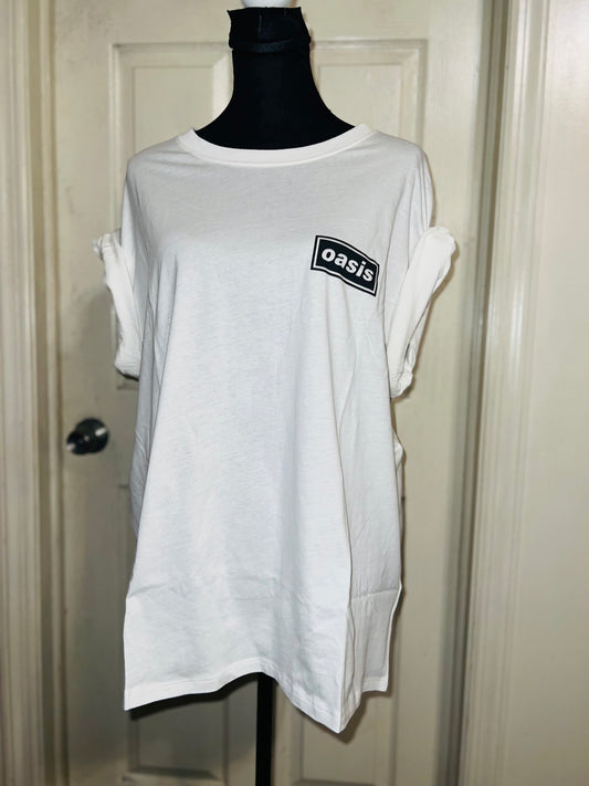 Oasis Double Sided Oversized Distressed Tee