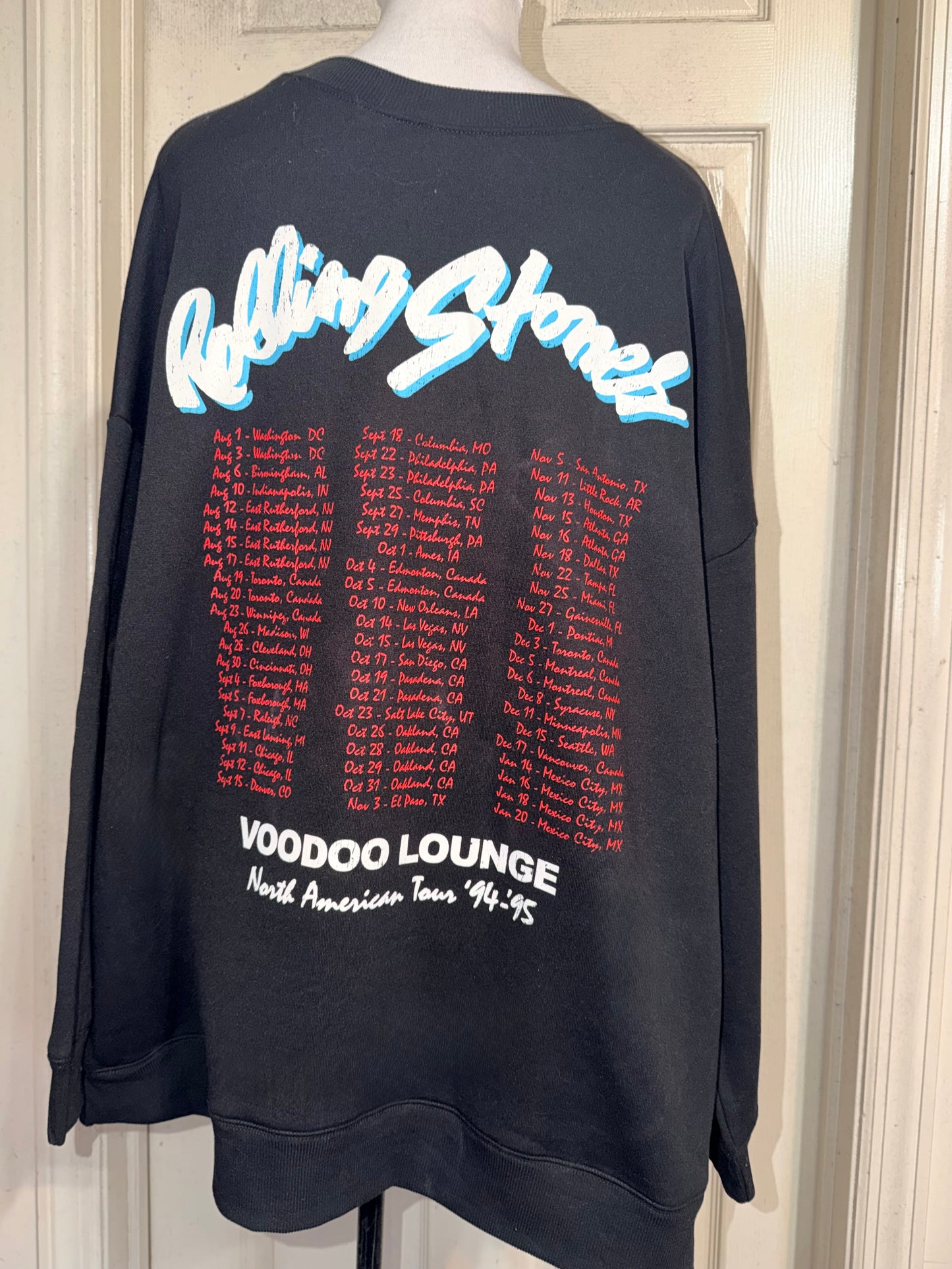 The Rolling Stones Double Sided Oversized Distressed Sweatshirt