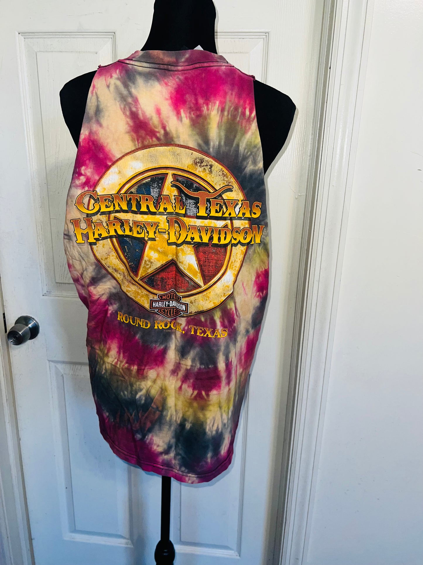 Harley Davidson Double Sided Oversized Distressed Tank