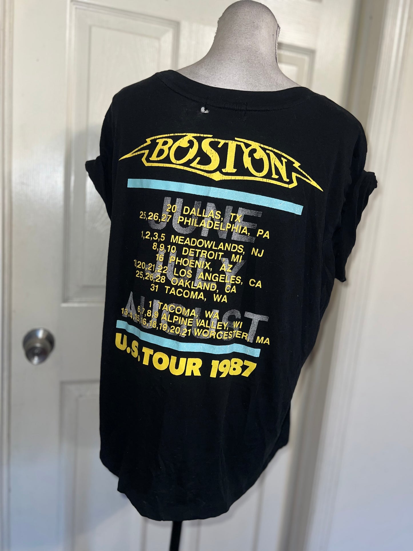 Boston Double Sided Oversized Distressed Tee
