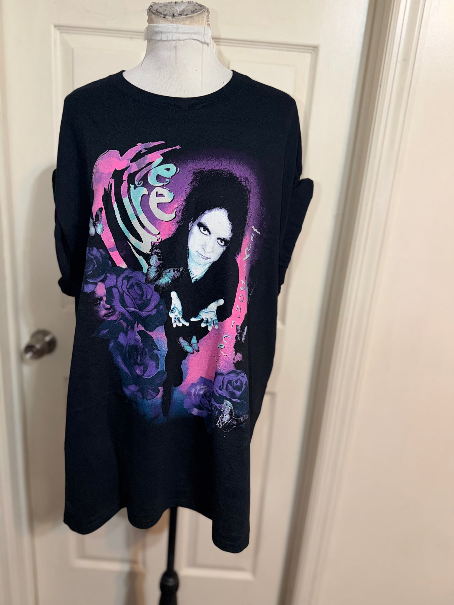 The Cure Double Sided Oversized Distressed Tee