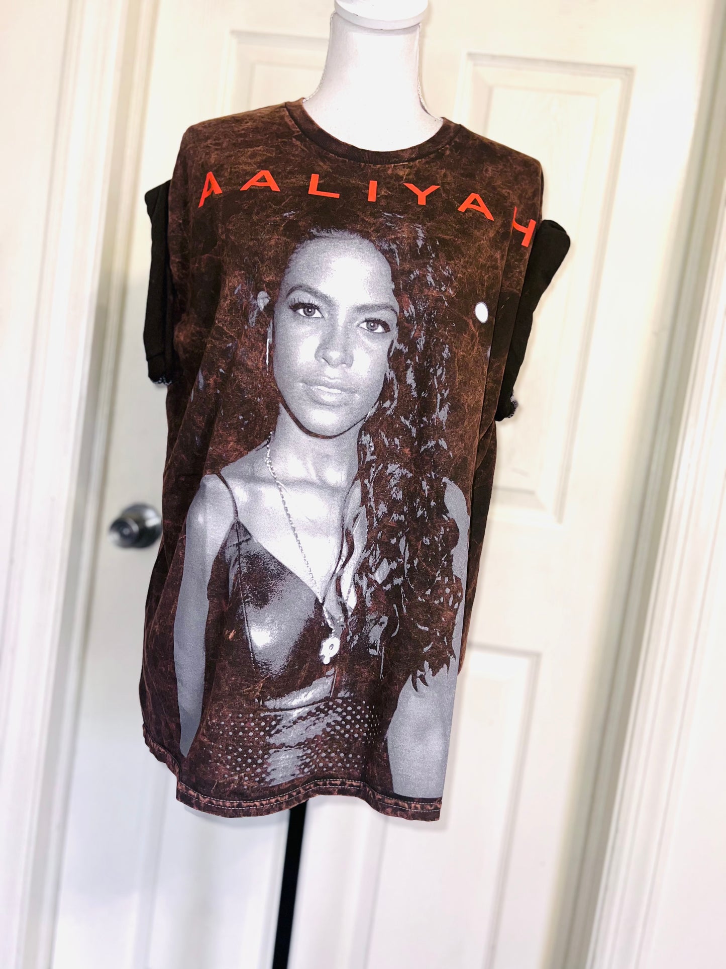 Aaliyah Oversized Distressed Tee